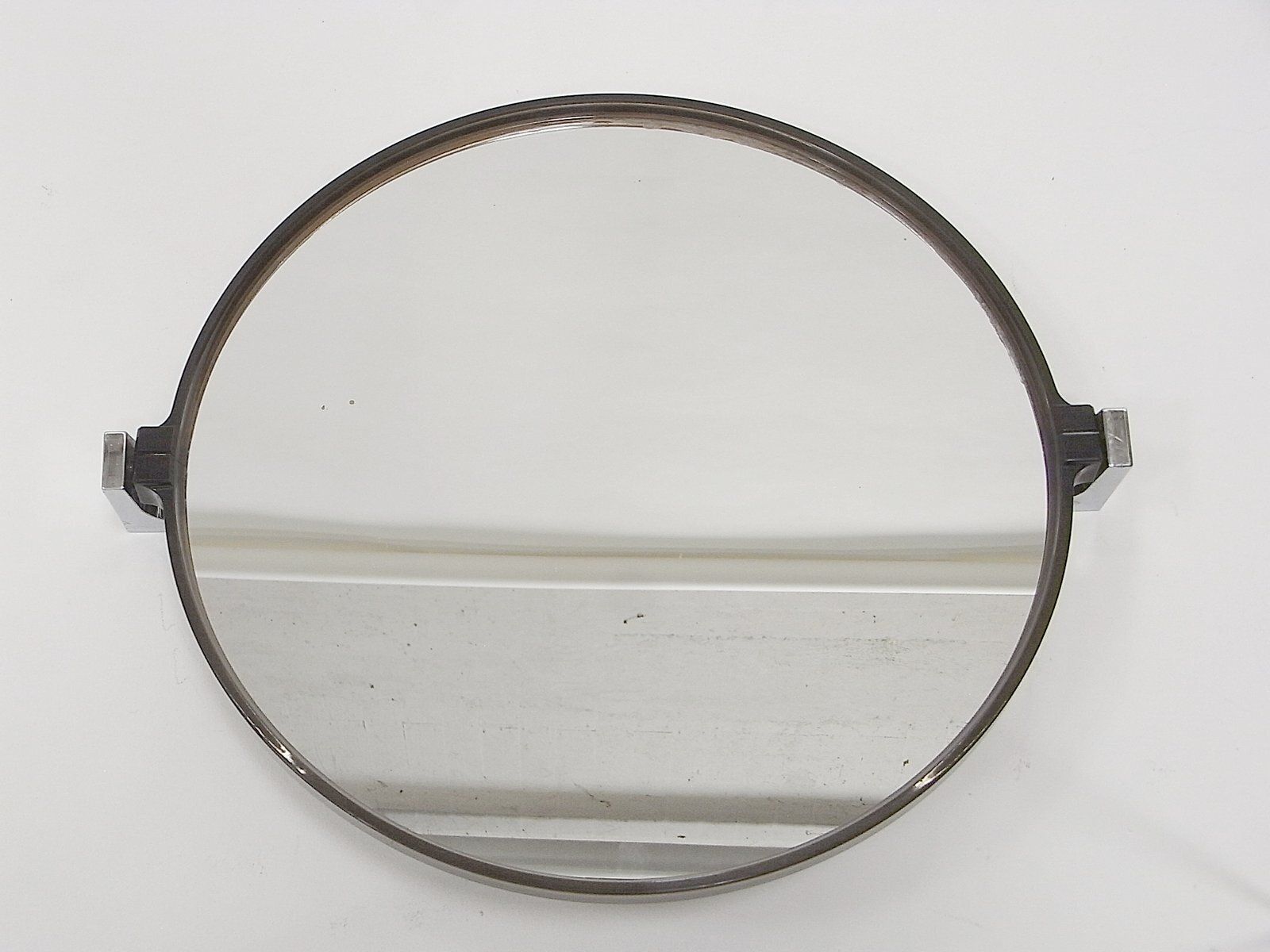 Badkamerspiegel met draaibaar transparant amberkleurig acetaatframe van Electrolux, jaren 1970