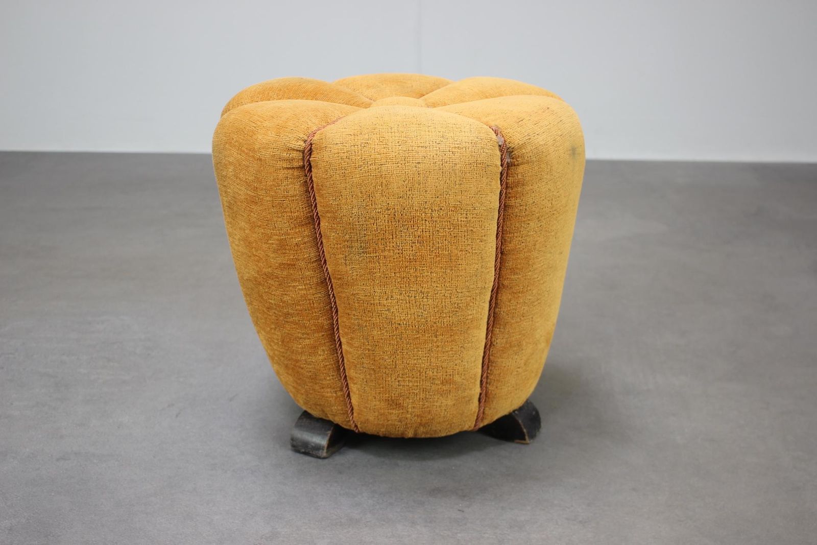Jindrich Halabala Voetenbank Ottoman Mid-Century Kruk Tsjechoslowakije Bekleed photo furniture