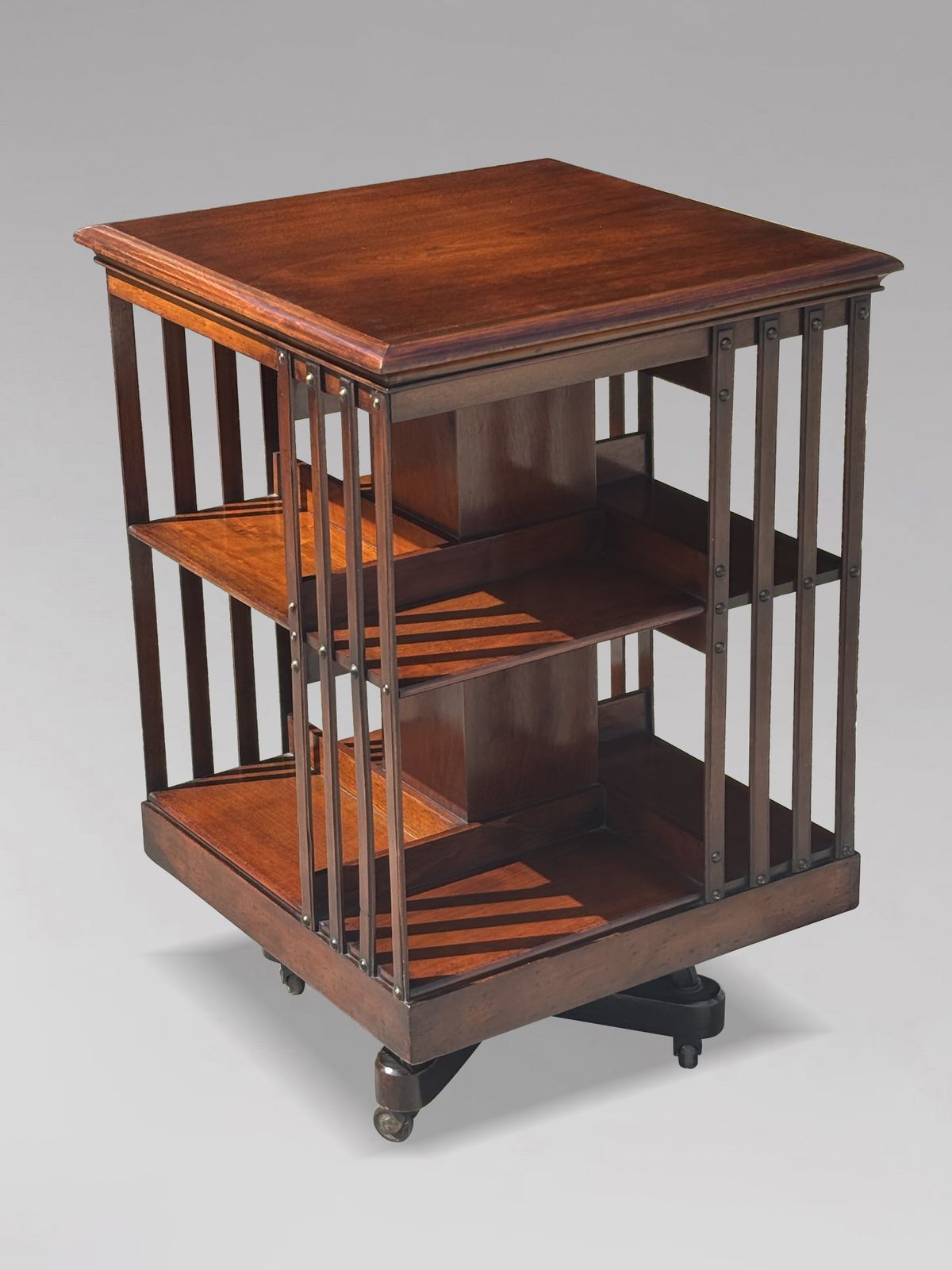 19th Century Victorian Period Mahogany Revolving Bookcase photo furniture