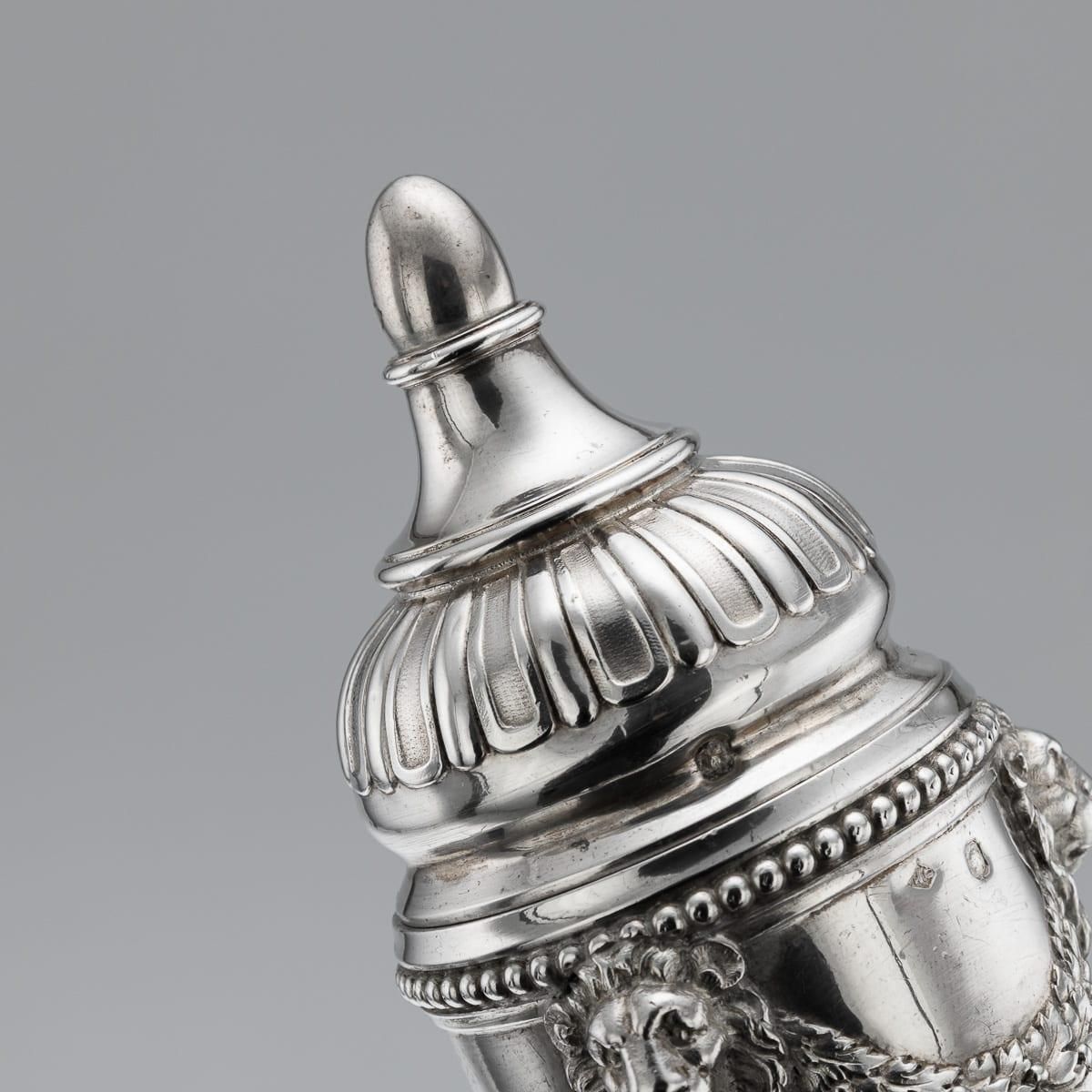 photo furniture Antique 19thc French Solid Silver Salt And Pepper Mills, Odiot, Paris C.1880
