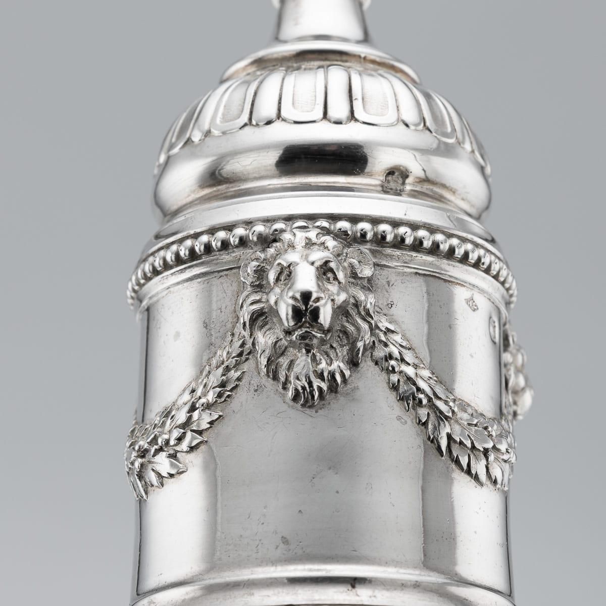 Home Decor Antique 19thc French Solid Silver Salt And Pepper Mills, Odiot, Paris C.1880 photo