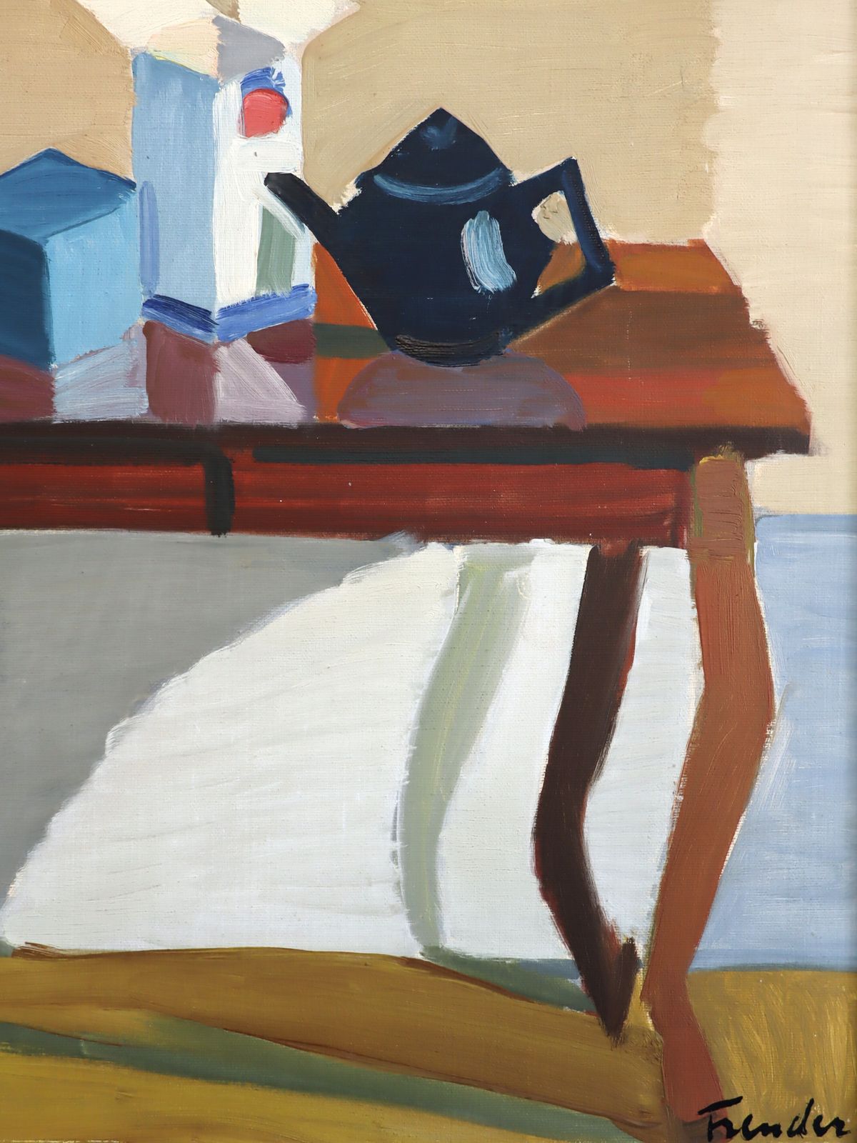 De Blauwe Theepot, olieverfschilderij photo buy
