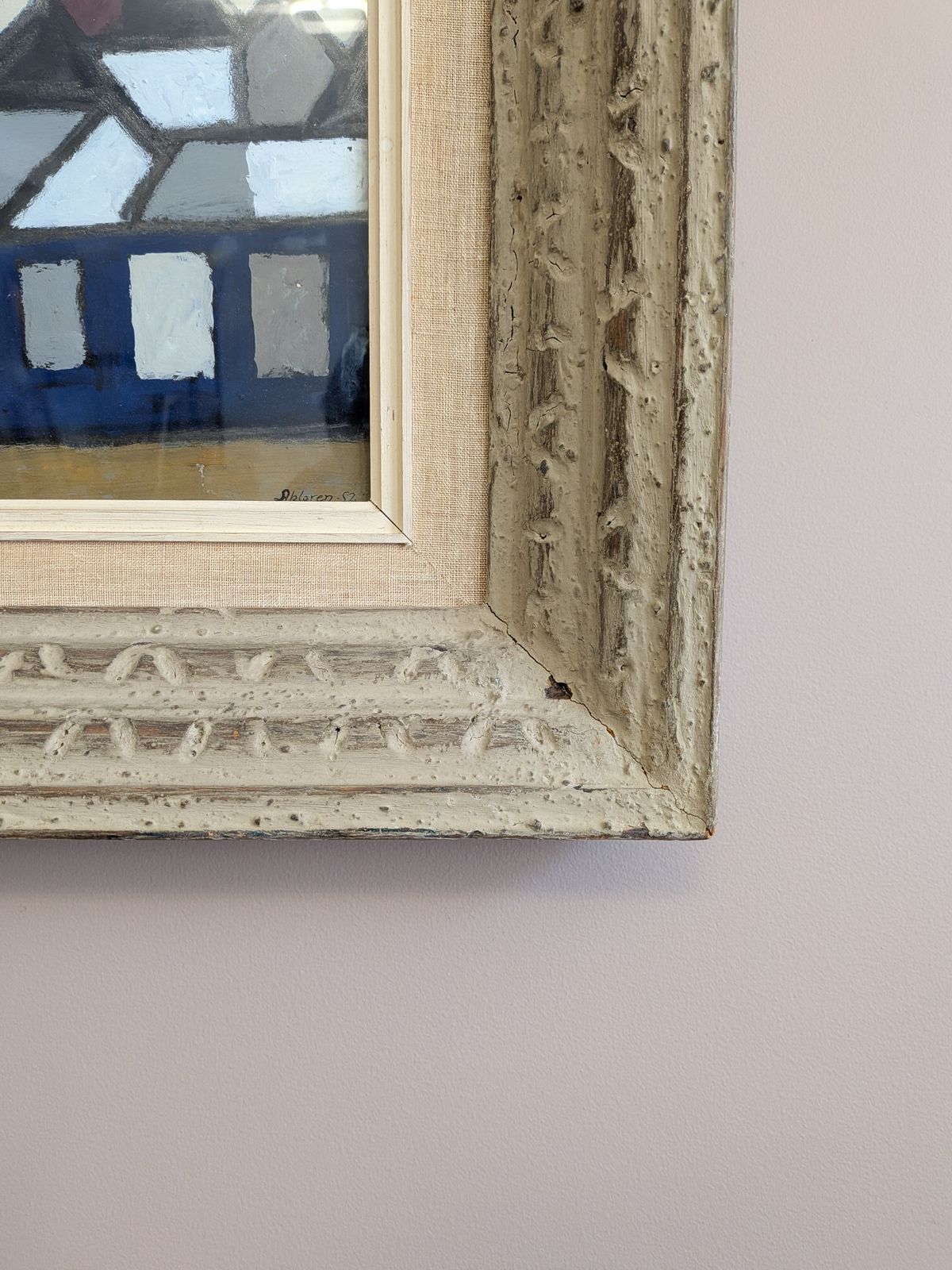 Rhythm Of Facades, Oil Painting photo vintage