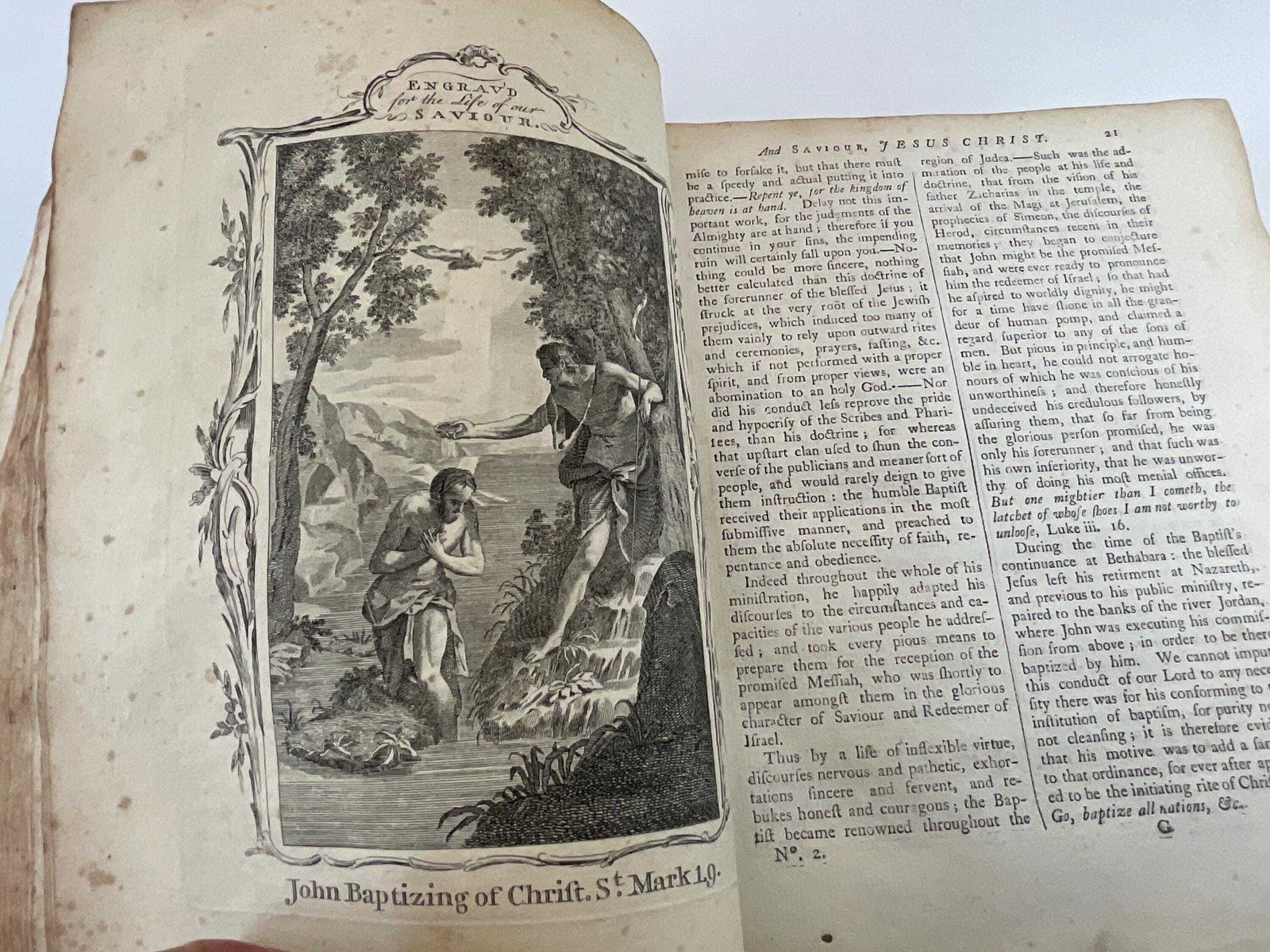 Antiek boek The Life Of Our Blessed Lord And Saviour, Jesus Christ door Rev. John Fleetwood, editie 1767. photo vintage