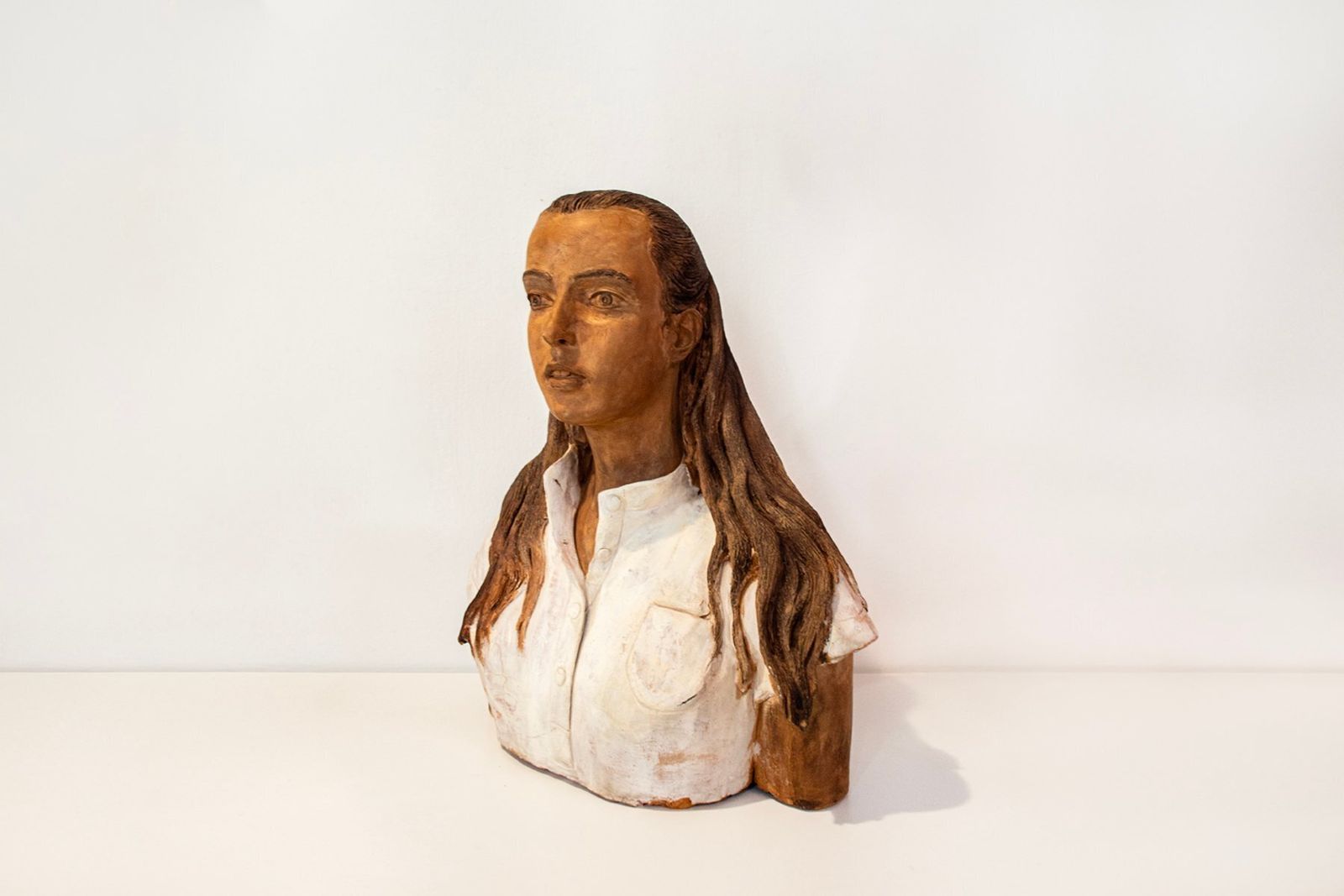 Italian Artist, Bust Sculpture, 1978, Terracotta photo furniture