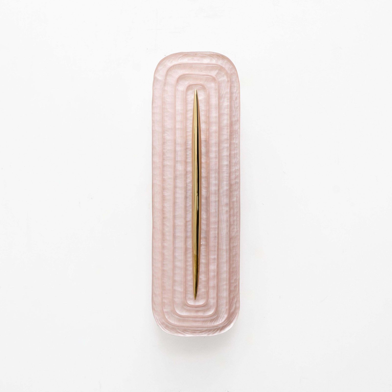 Paar moderne Murano-glas wandlampen in roze en messing, Italië photo furniture