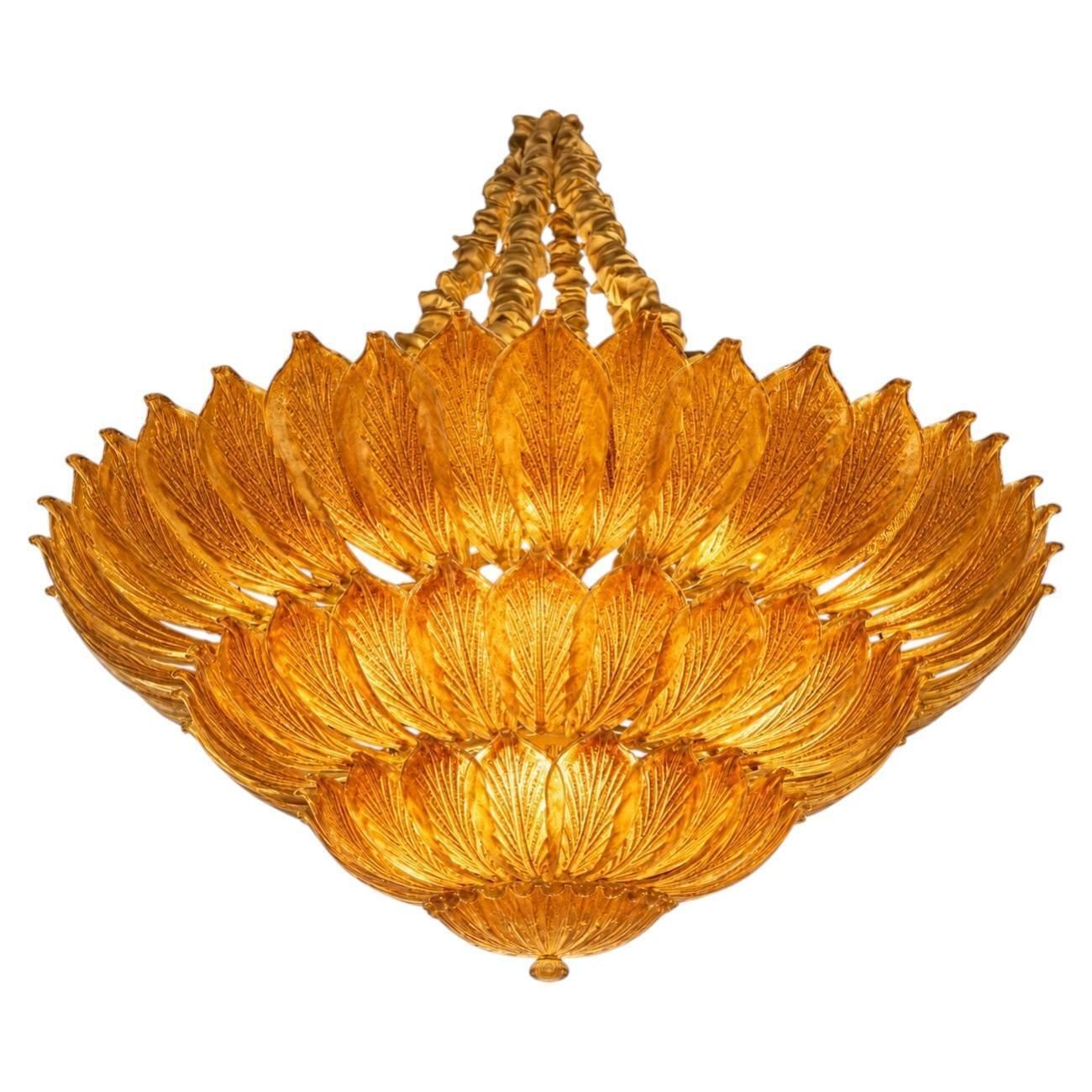 Spectacular Venetian Murano Ceiling Light