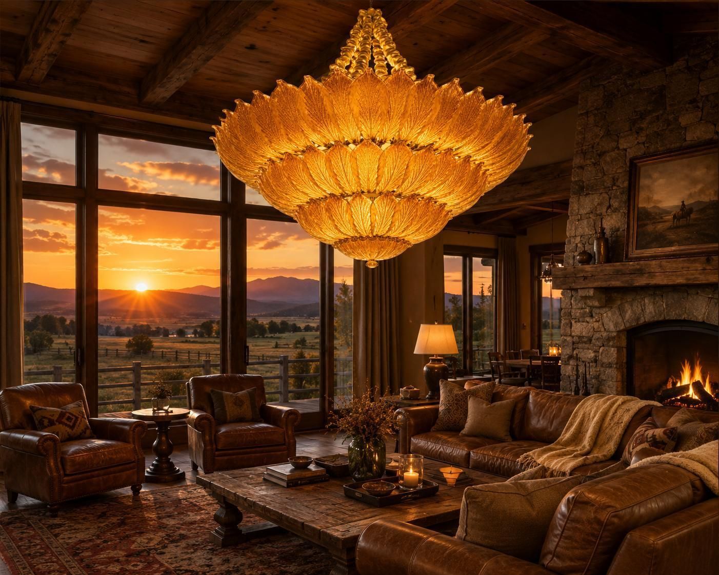 photo furniture Spectacular Venetian Murano Ceiling Light