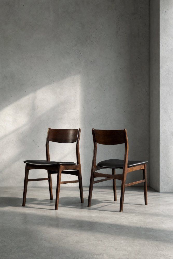 Chaises de salle à manger scandinaves Mid-Century Modern en hêtre et palissandre, années 1960, lot de 4 photo for sale