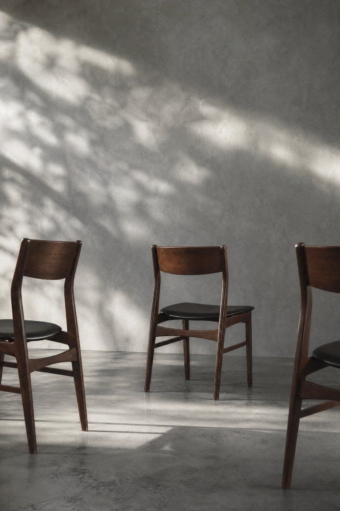 1885.0 Mid-Century Scandinavian Modern eetkamerstoelen in beuk en palissander, jaren 1960, set van 4 photo