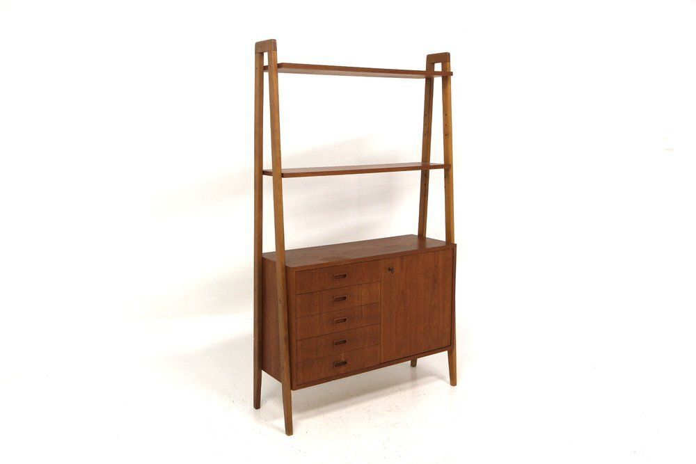 Bibliothèque scandinave Tema en teck, Möbel Ikea, Suède, années 1960