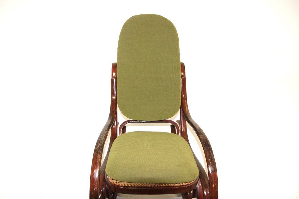 Rocking Chair In Beech And Cane From Fischel, Vienna, Austria, 1930s photo vinterior
