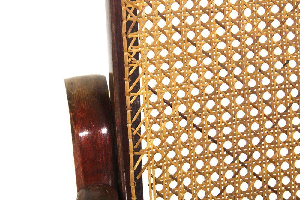 photo furniture Rocking-chair Fischel en hêtre et cannage, Vienne, Autriche, années 1930