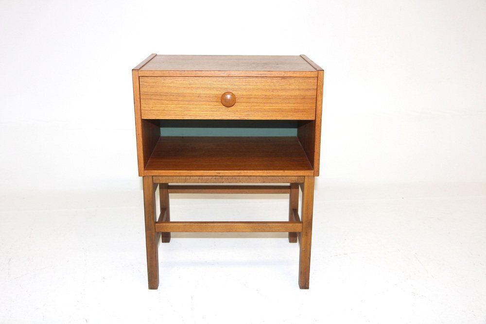 Scandinavian Teak Bedside Table, Sweden, 1960 photo for sale
