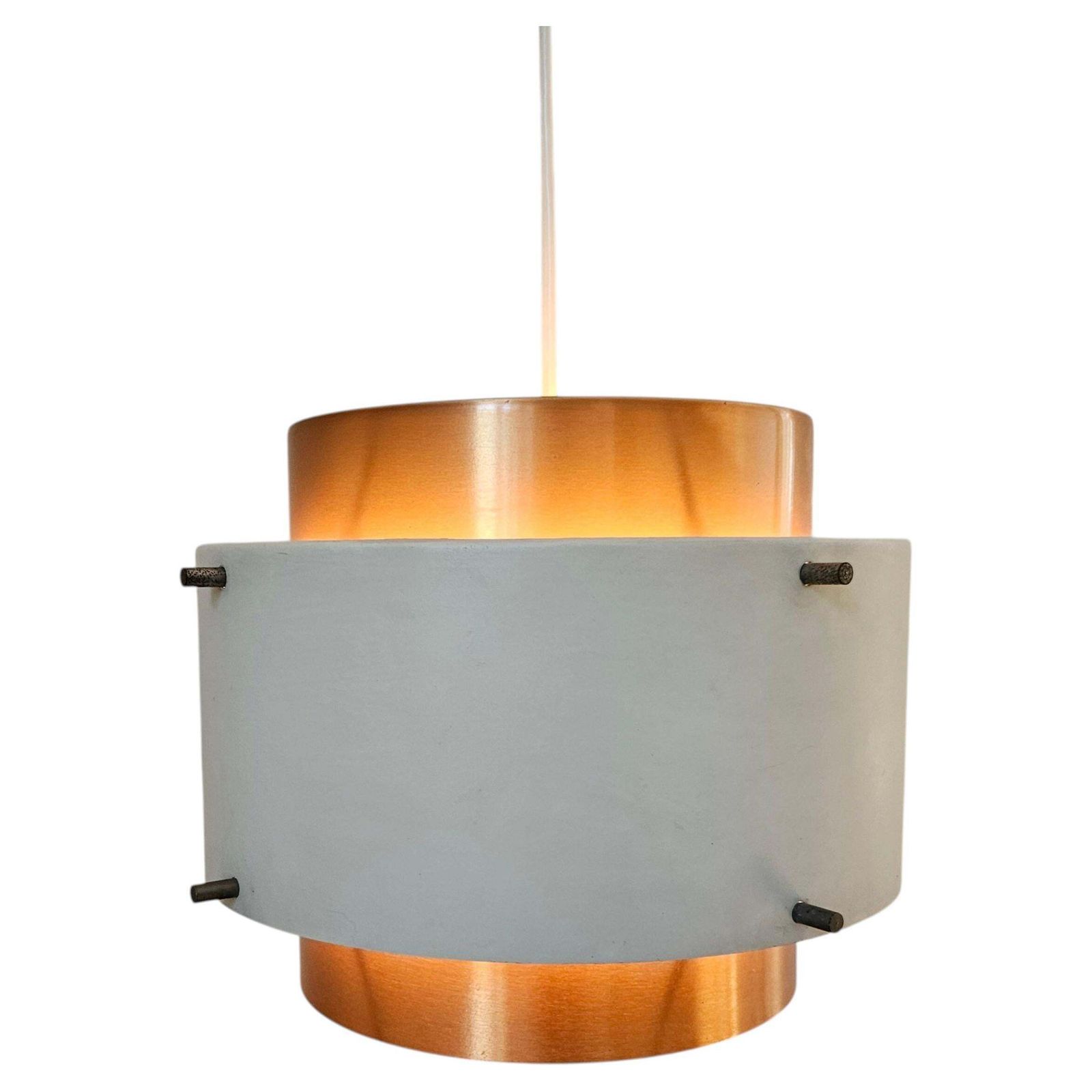 Zeldzame mid-century hanglamp in de stijl van Jo Hammerborg, Denemarken, jaren 1970