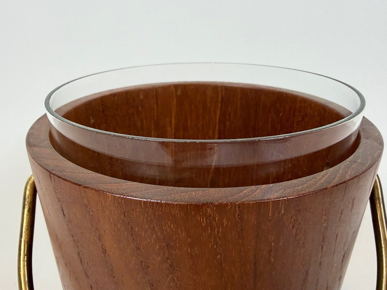 Mid Century Modern Danish Teak And Brass Digsmed Ice Bucket, 1960s photo Home Decor
