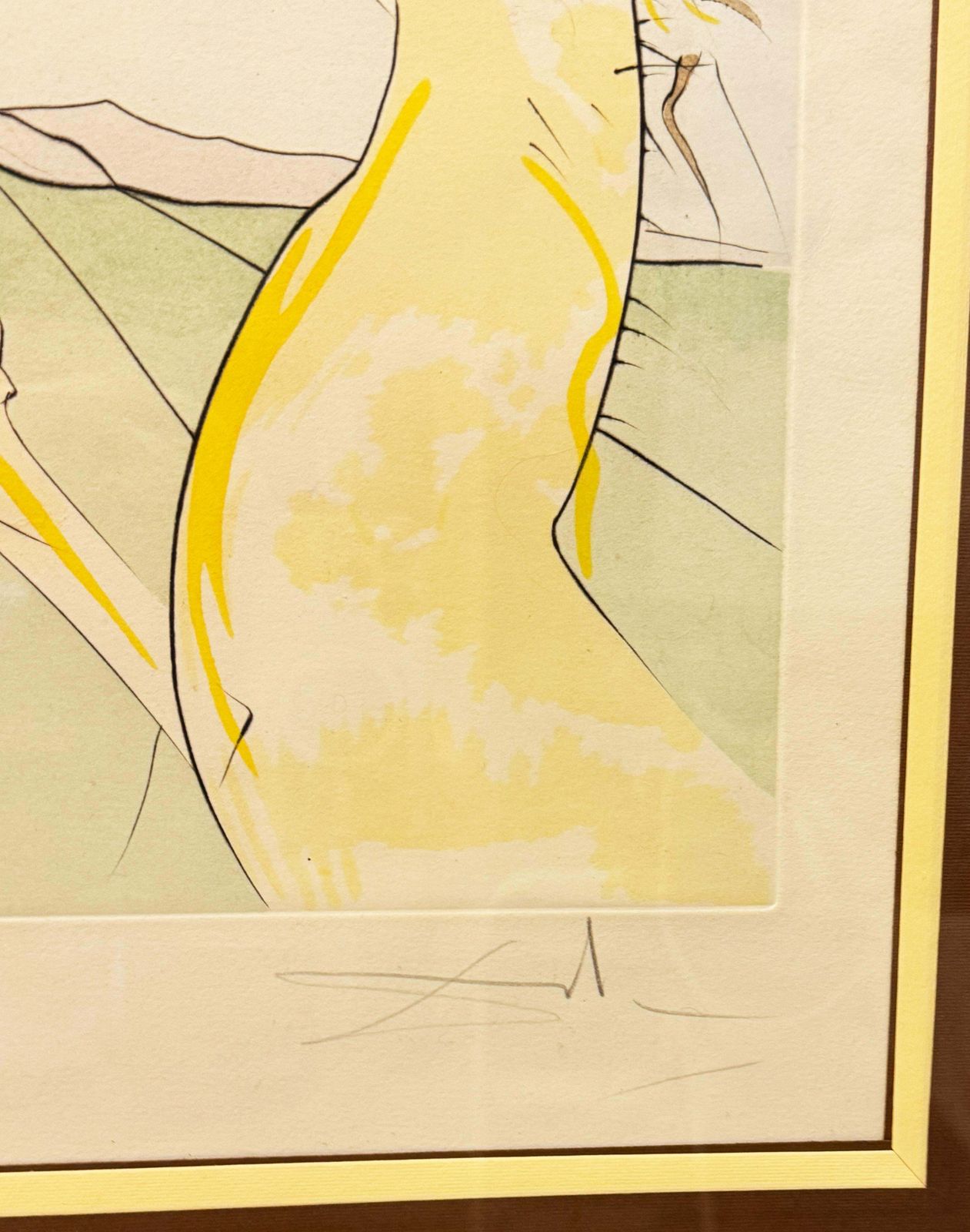 Kunst Salvador Dalí "Le Cavalier Et Le Cerf" Uit "Le Bestiaire De La Fontaine" Gesigneerd photo