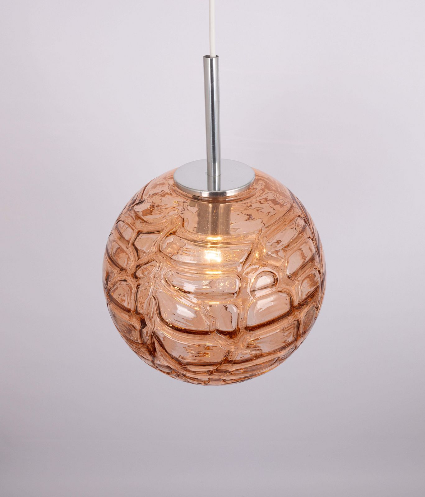 Grote zeldzame roze Murano bollamp van Doria, Duitsland, jaren 1970 photo vinterior