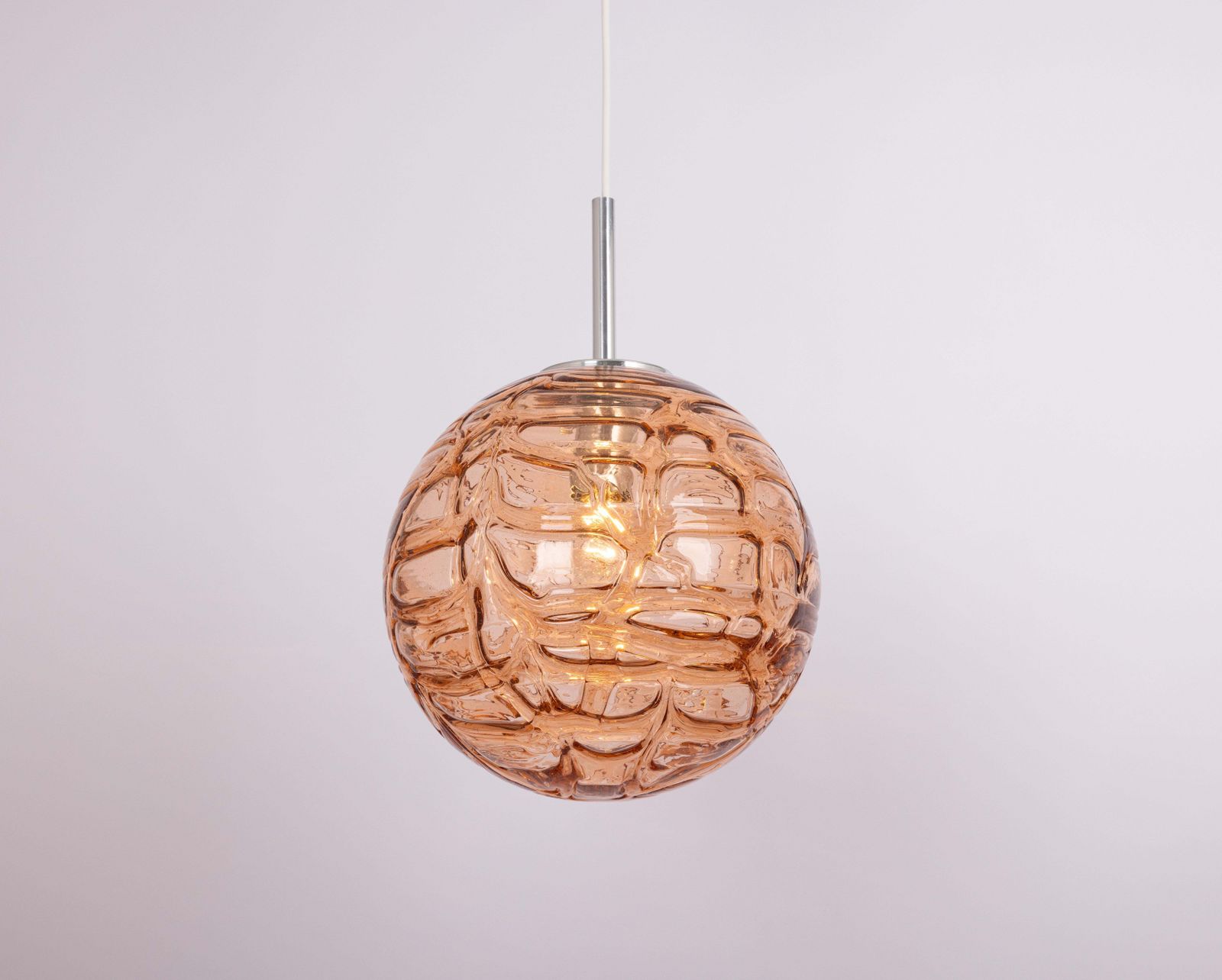 Grote zeldzame roze Murano bollamp van Doria, Duitsland, jaren 1970 photo vintage