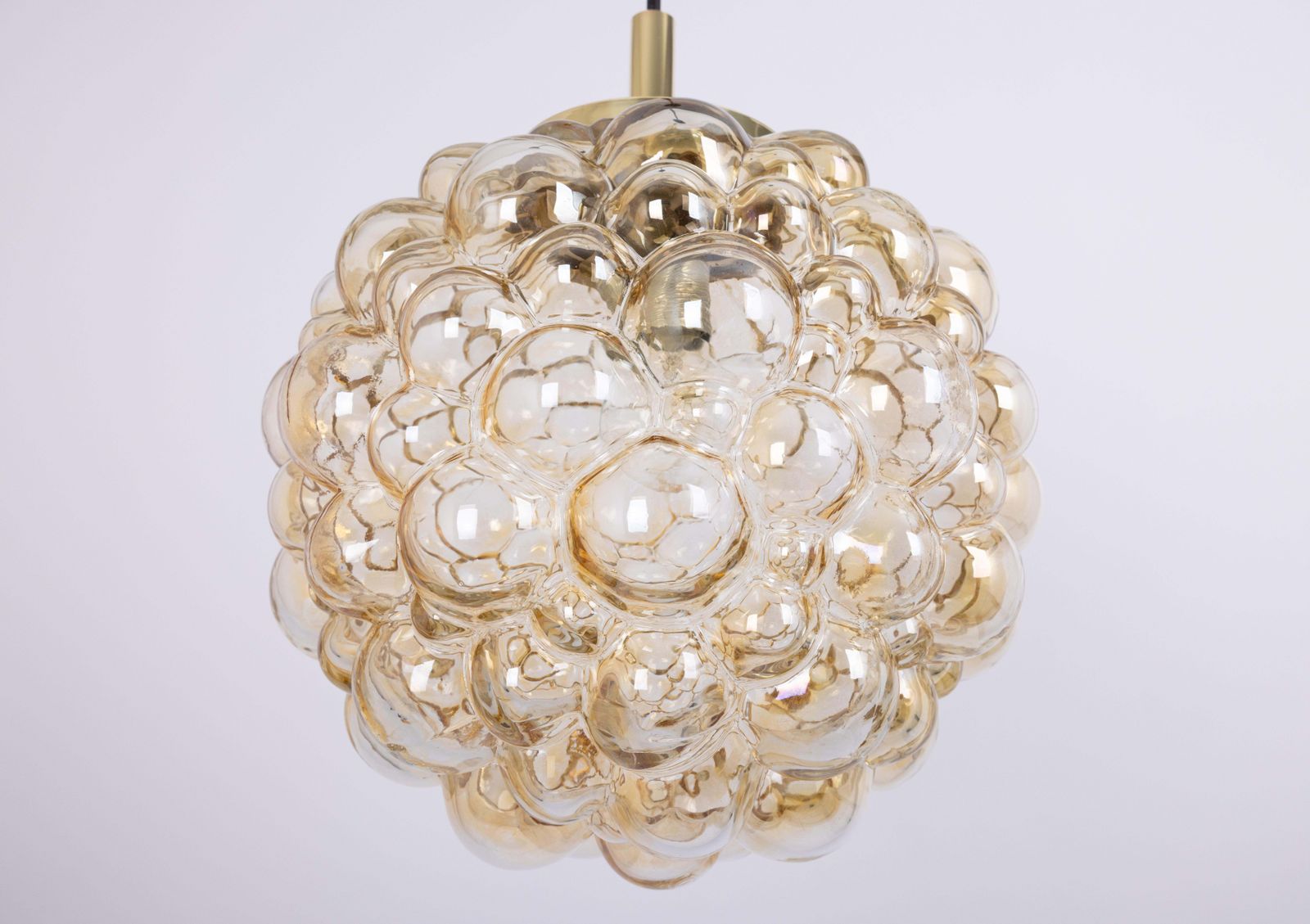 Grote Amber Bubbel Glazen Hanglamp van Helena Tynell voor Limburg, Duitsland, jaren 1970 photo 1131.0