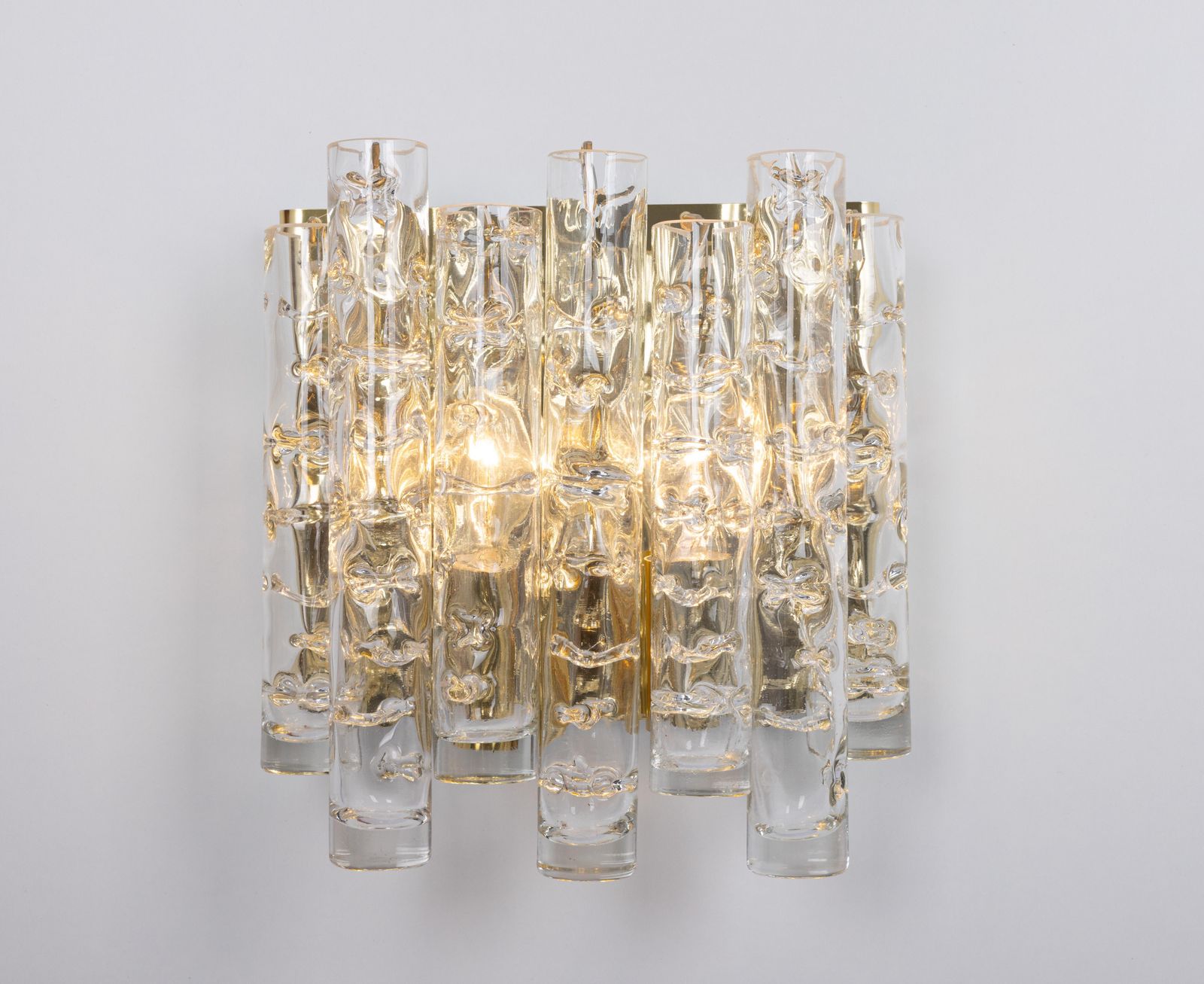 Verlichting Paar grote glazen buizen wandlampen van Doria, Duitsland, jaren 1960 photo