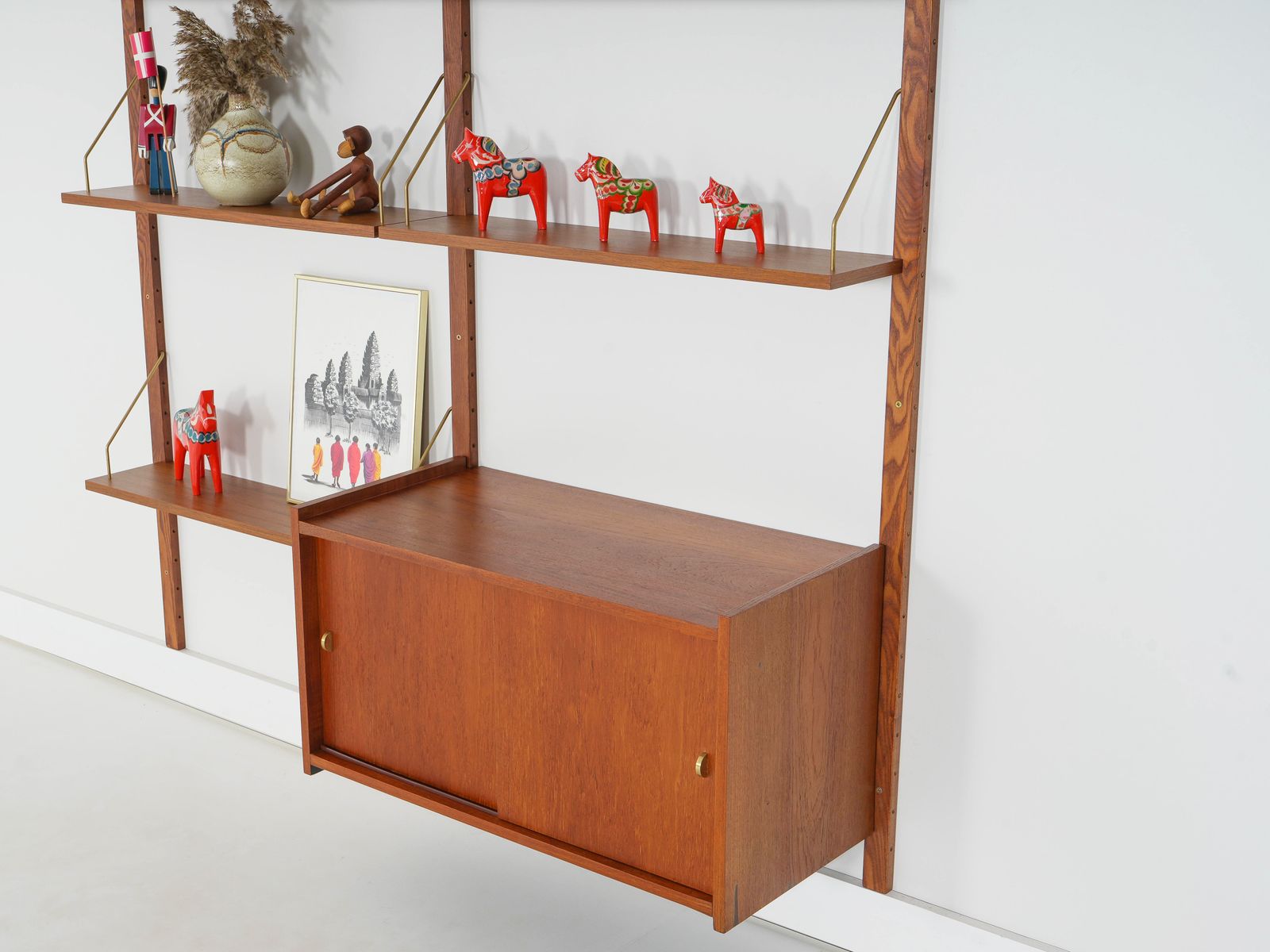 Teakhouten modulaire kast, Deens design, jaren 1960, gemaakt in Denemarken photo vinterior