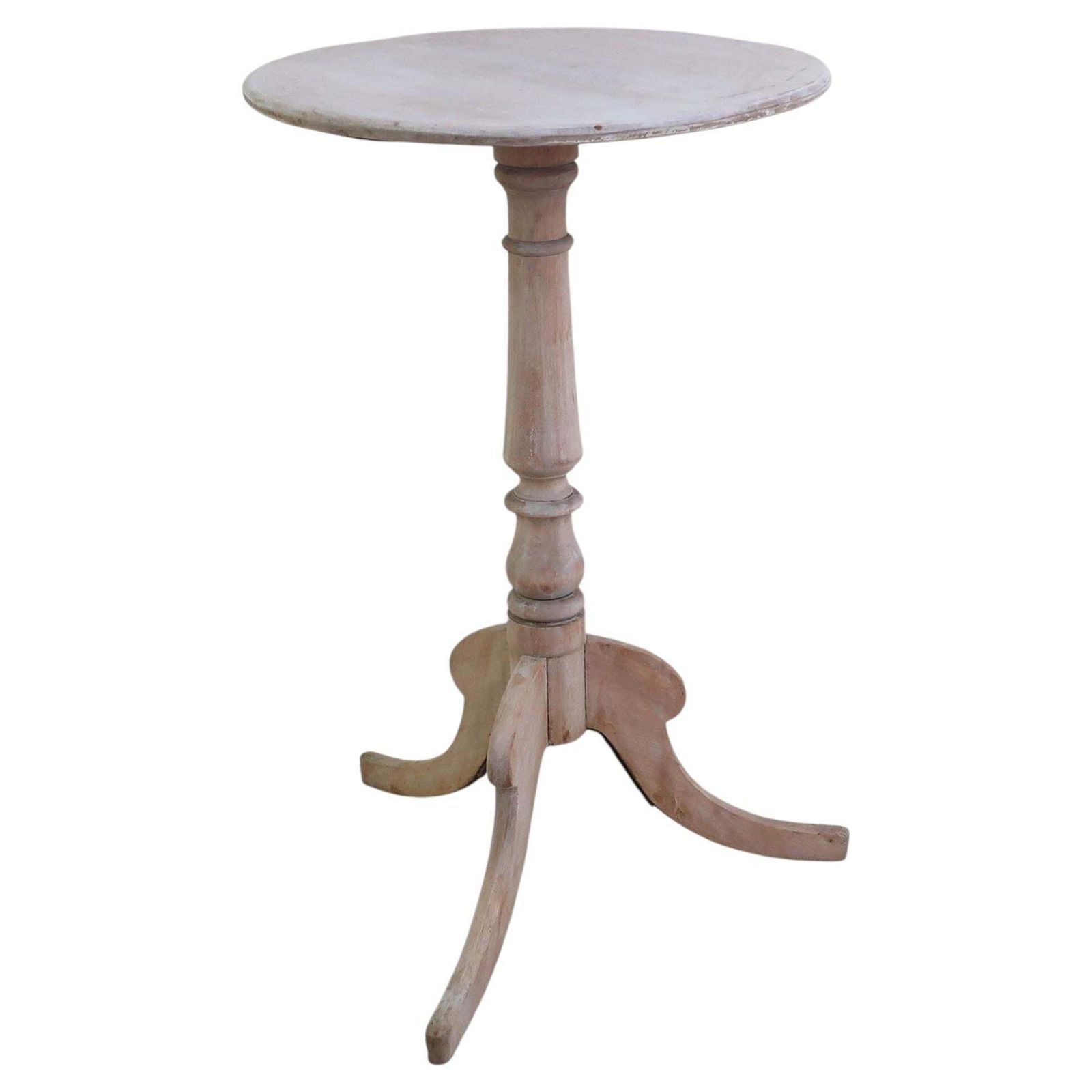 Small Antique Bleached Gustavian Style Round Side Table. English, Circa 1850