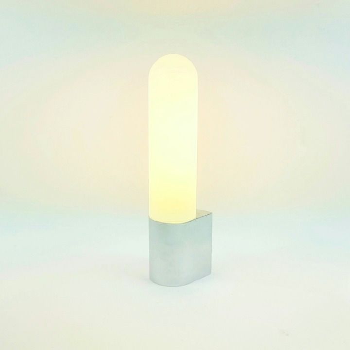 Pair Of Vintage Opaline Glass & Chrome Wall Lights From Limburg, Germany, 1970s/1980s photo Lighting