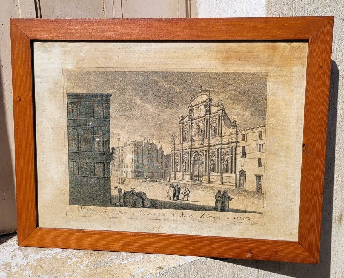 Vues de Venise, ensemble de 6 gravures encadrées, XVIIIe/XIXe siècle photo for sale