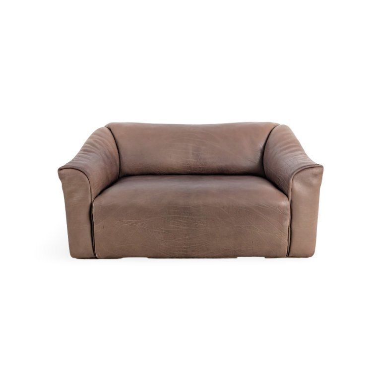 Original De Sede Ds 47 Sofa Couch Two Seater Leather Design Brown