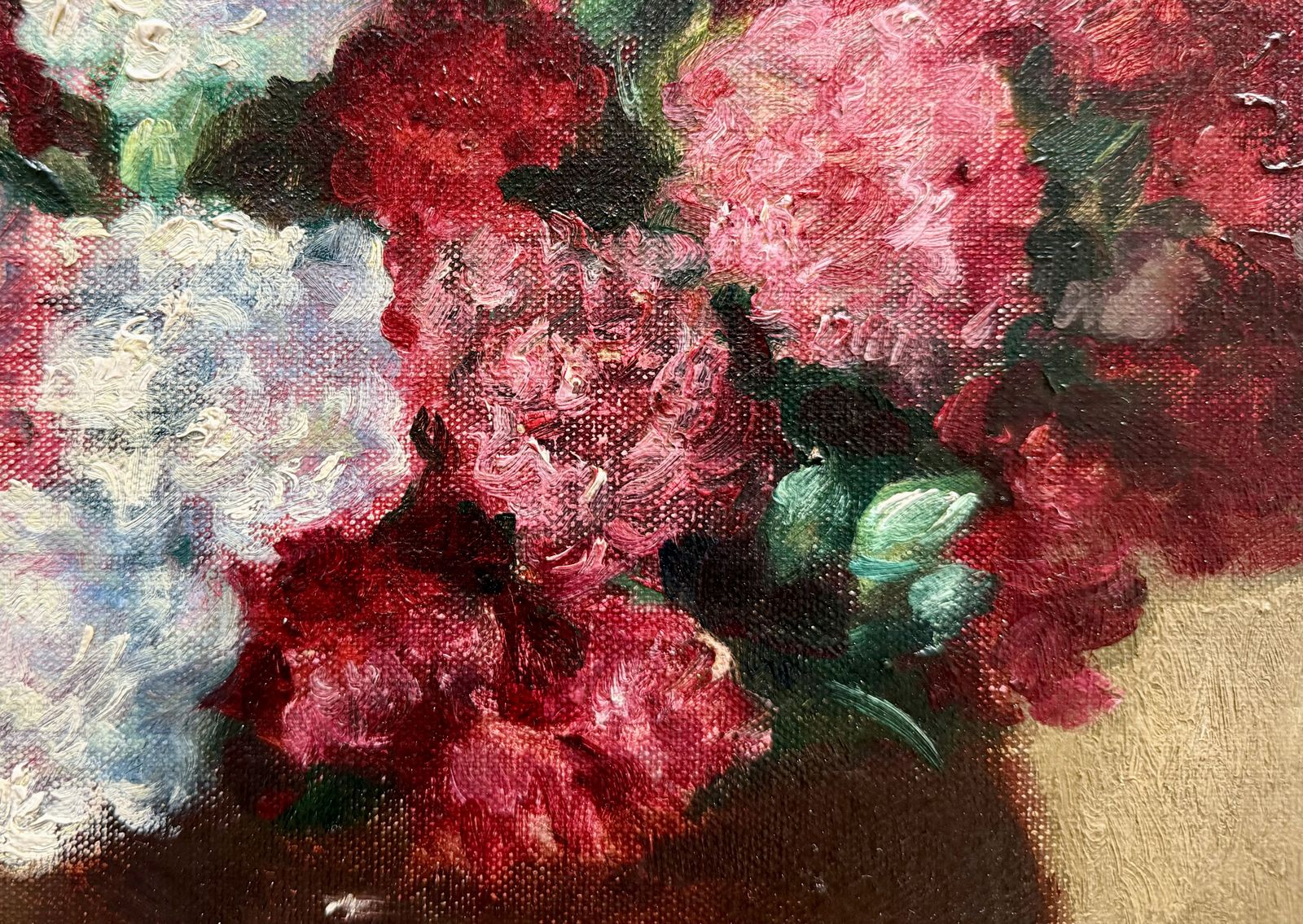photo furniture 'Bouquet Of Carnations On A Gingham Tablecloth' By Victor Abeloos (1881 – 1965)