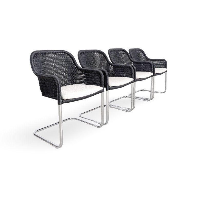 Original 4 Piece Set Tecta D43 Cantilever Design Chair With Armrests photo furniture