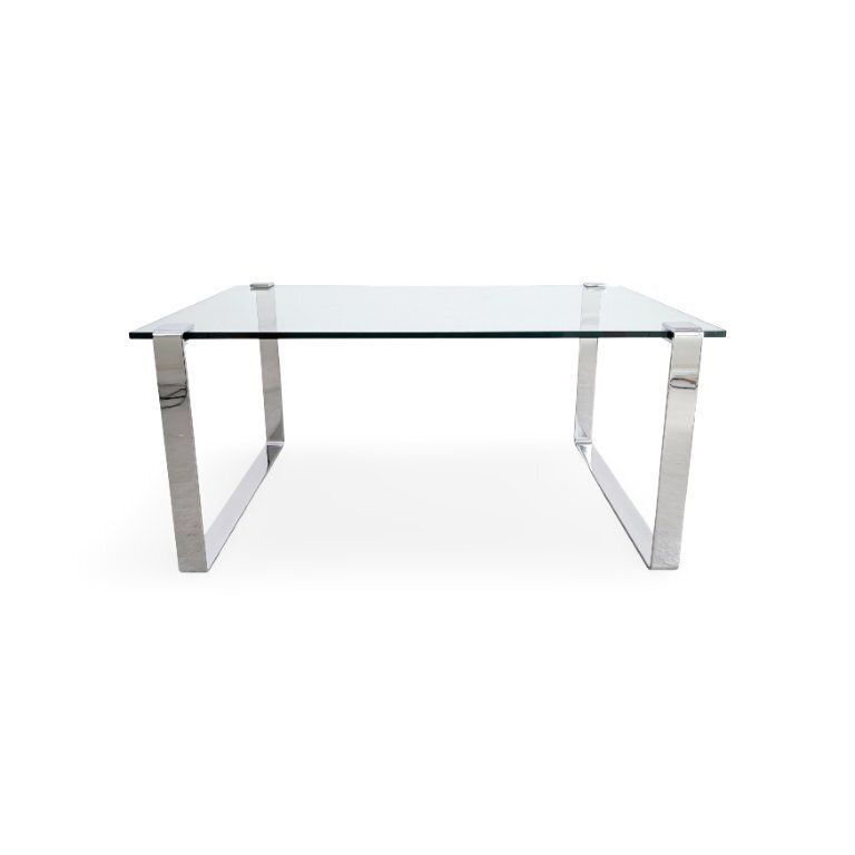 Original Draenert Glass Dining Table, Classic Design, Chrome Finish
