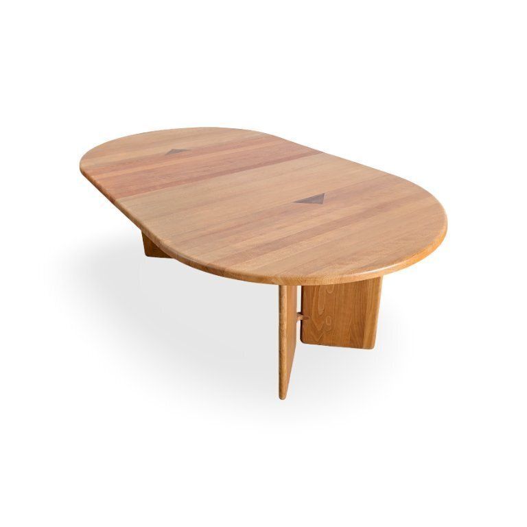 Table à manger Søren Nissen Ebbe Gehl Seltz en hêtre noble, France, années 1980 photo 3401.0