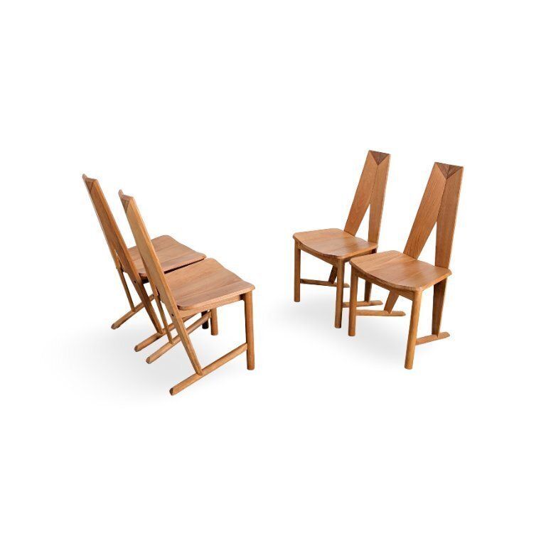 Set van 4 stoelen – Seltz, Søren Nissen & Ebbe Gehl, beukenhout photo vinterior