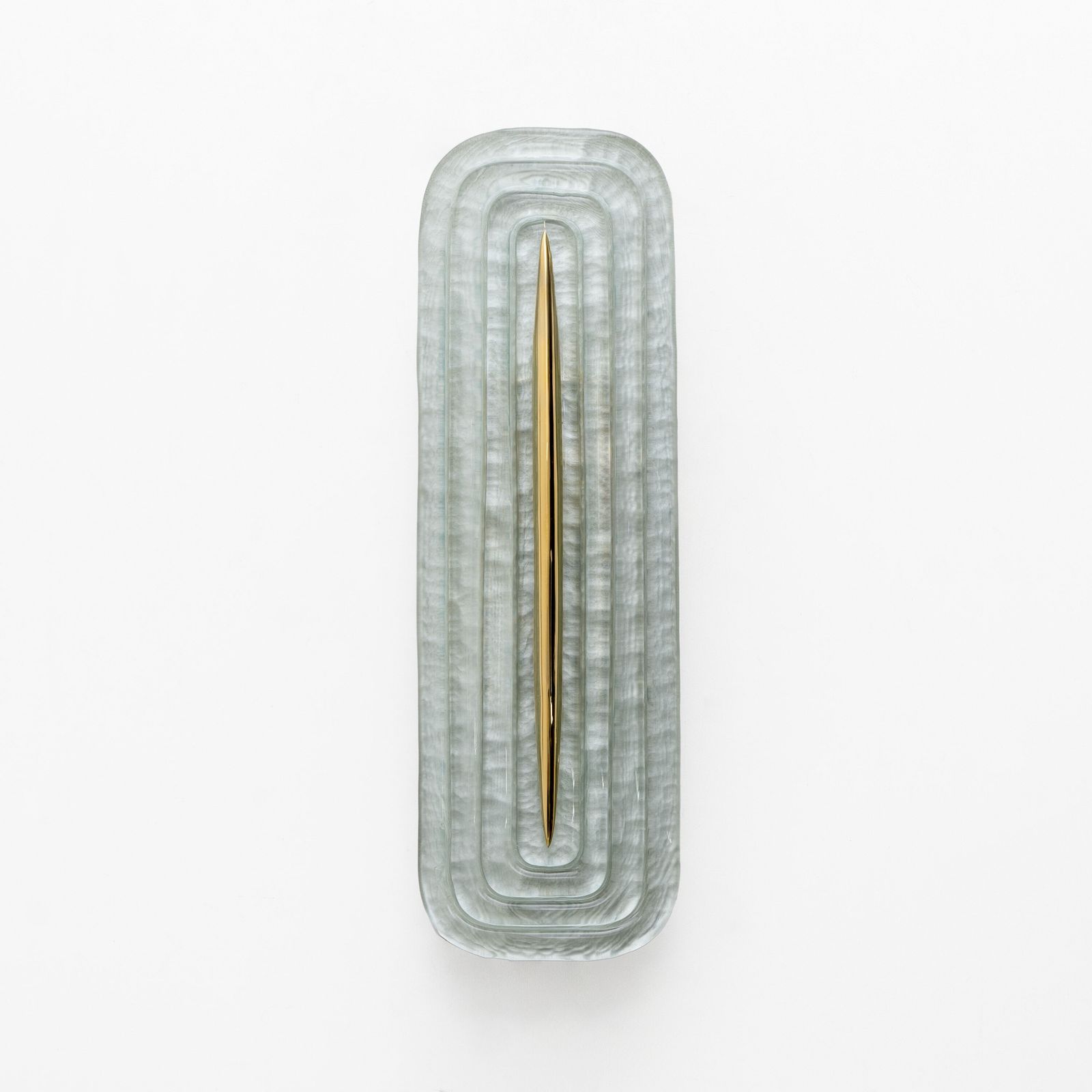Paar moderne Murano-glazen wandlampen in teal en messing, Italië photo furniture