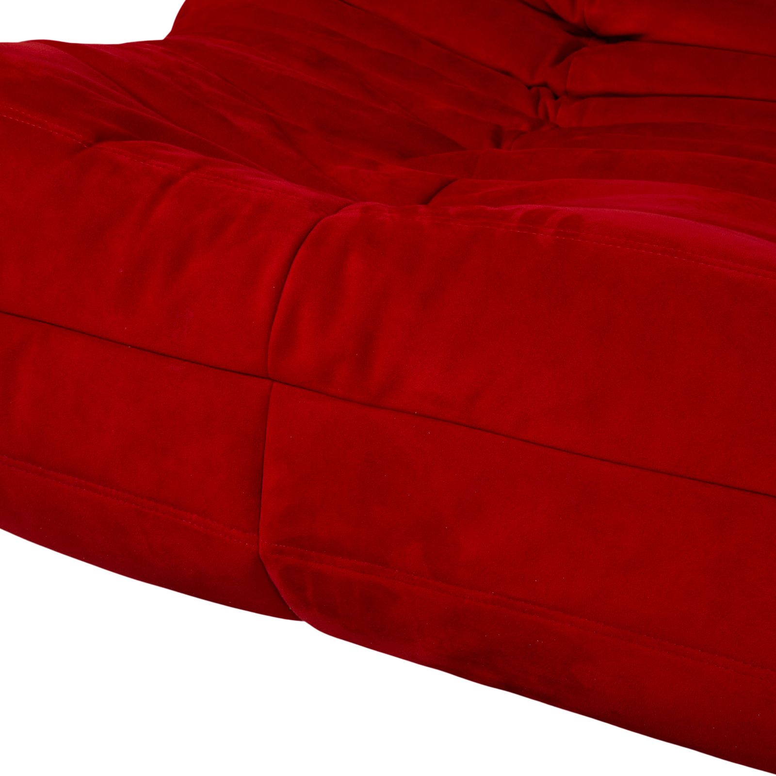 Ligne Roset Togo Fabric Three Seater Sofa In Red photo Furniture