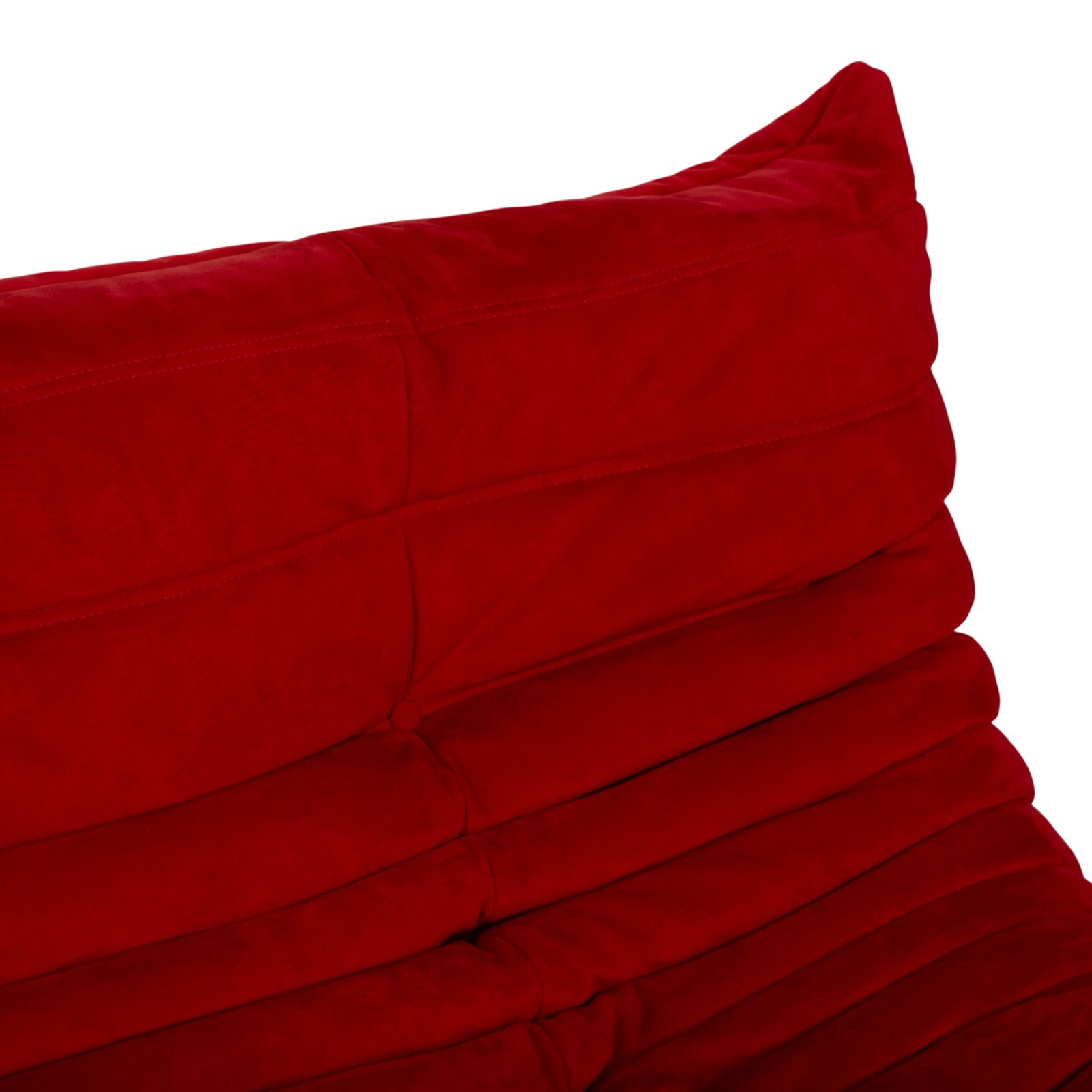 Ligne Roset Togo Fabric Three Seater Sofa In Red photo 3129.0
