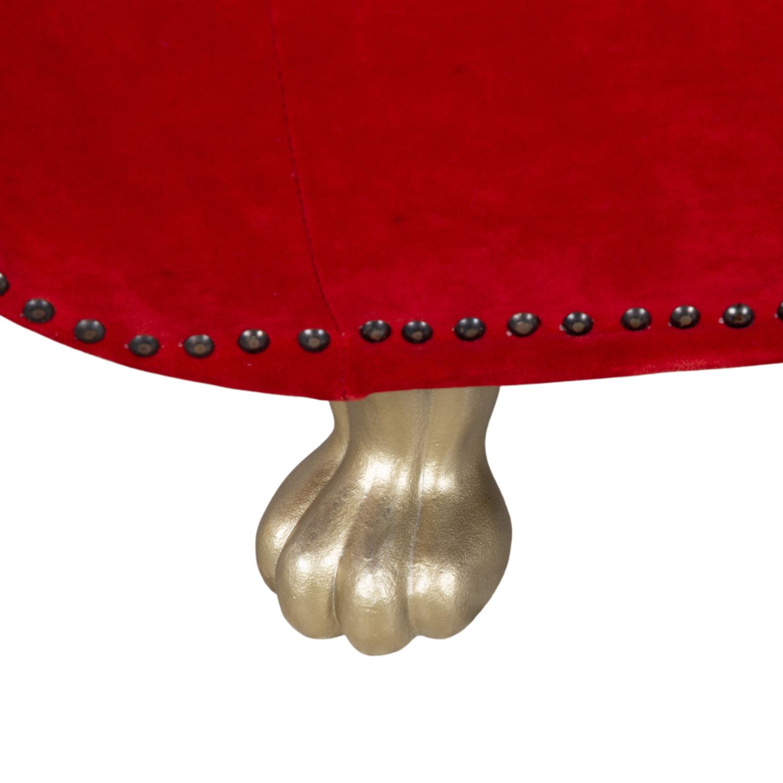 Fauteuil Bretz Gaudi en velours rouge et or photo vinterior