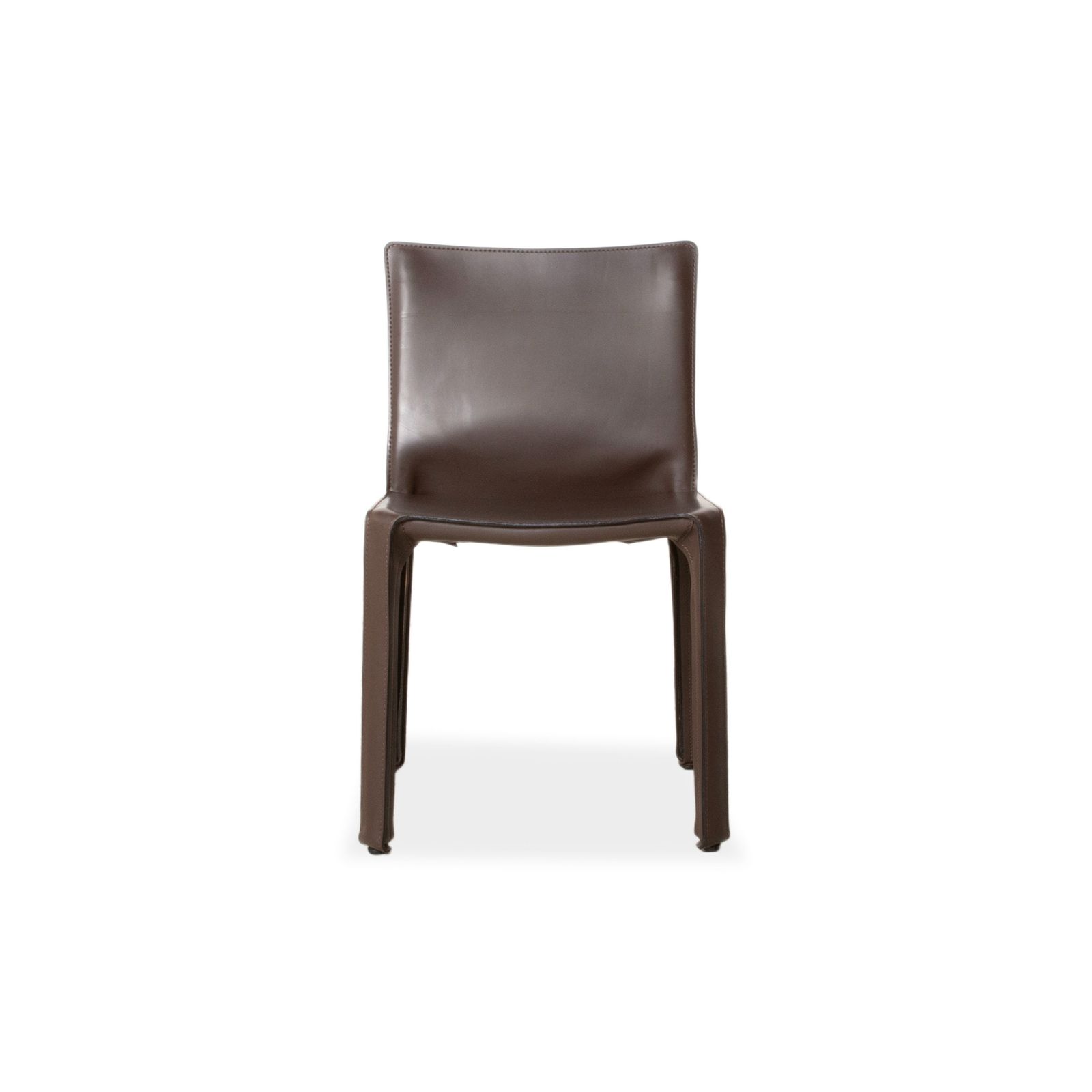 Mobilier Lot de 6 chaises Cassina Cab 412 en cuir, marron photo