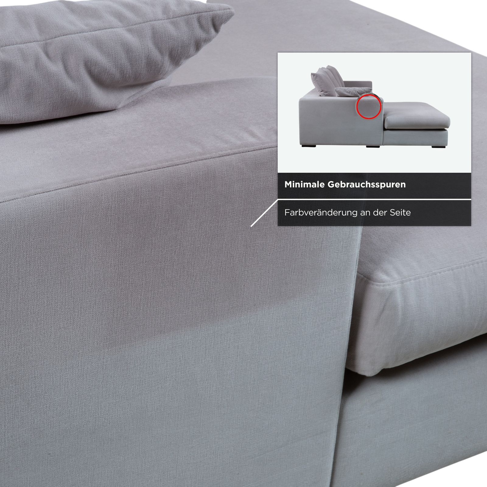 Canapé d'angle BoConcept Cenova en tissu gris photo vinterior