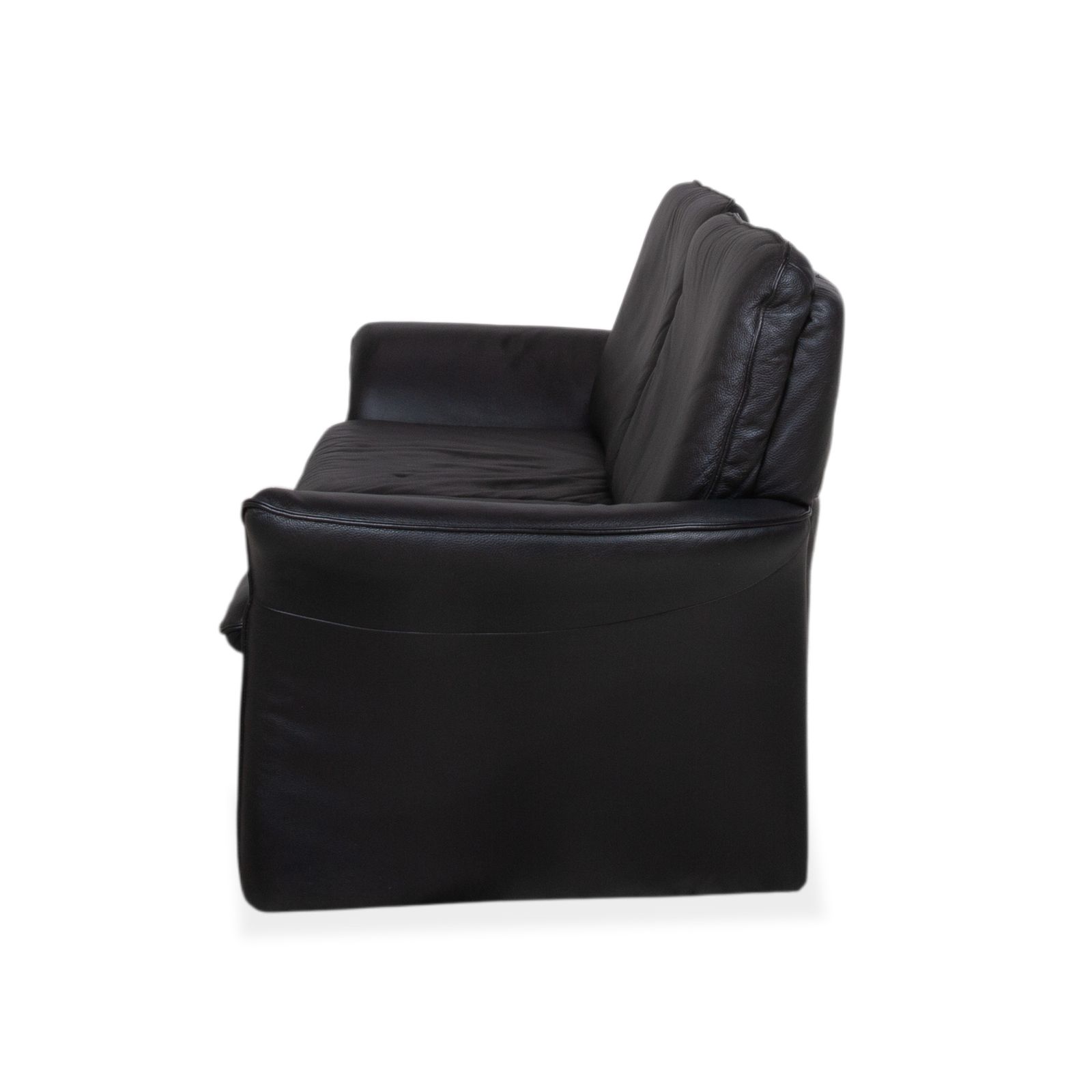 Mobilier Canapé 3 places Musterring en cuir noir photo