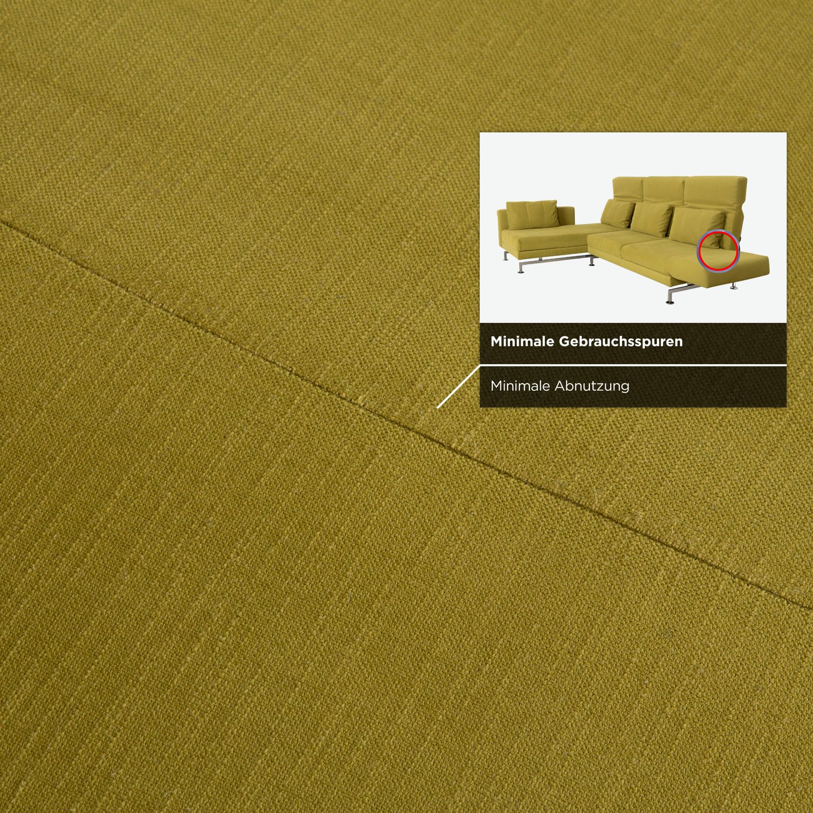 Mobilier Canapé d'angle Brühl Moule en tissu, vert et jaune, fonction manuelle photo