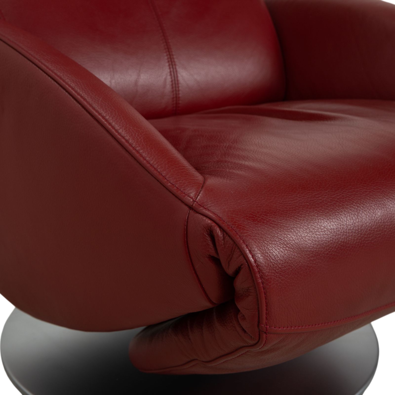 Fauteuil FSM Mate en cuir rouge, fonction électrique photo 3688.0