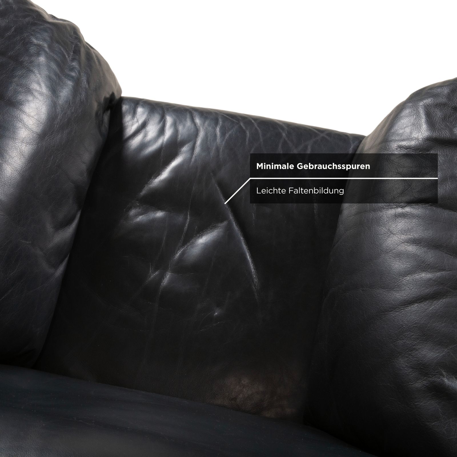 Mobilier Ensemble fauteuil et repose-pieds Rolf Benz 5600 en cuir noir photo
