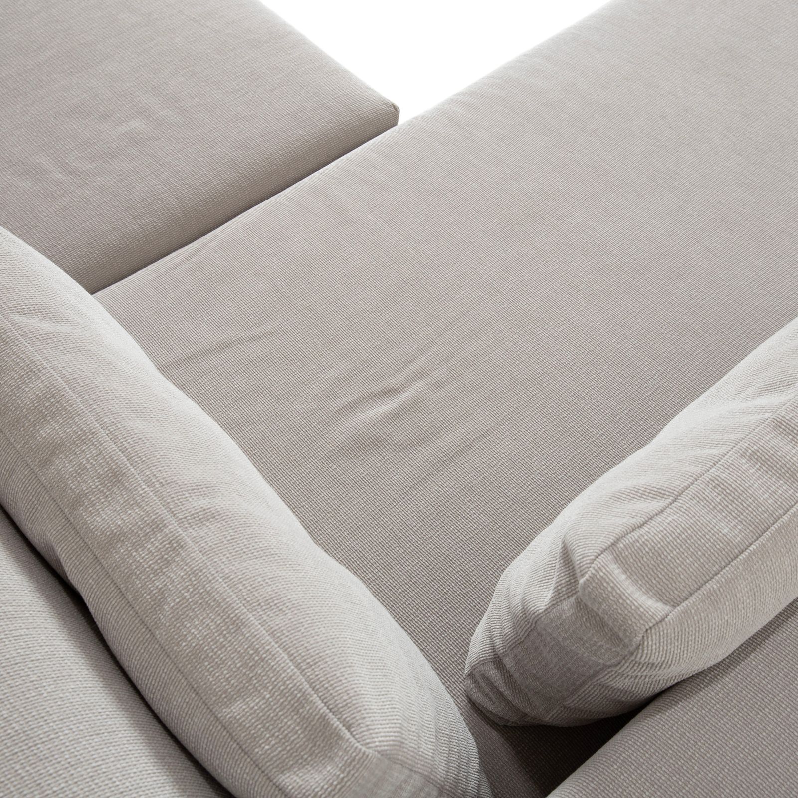 photo furniture Canapé d'angle Brühl Moule en tissu, gris, gris clair, blanc, fonction manuelle