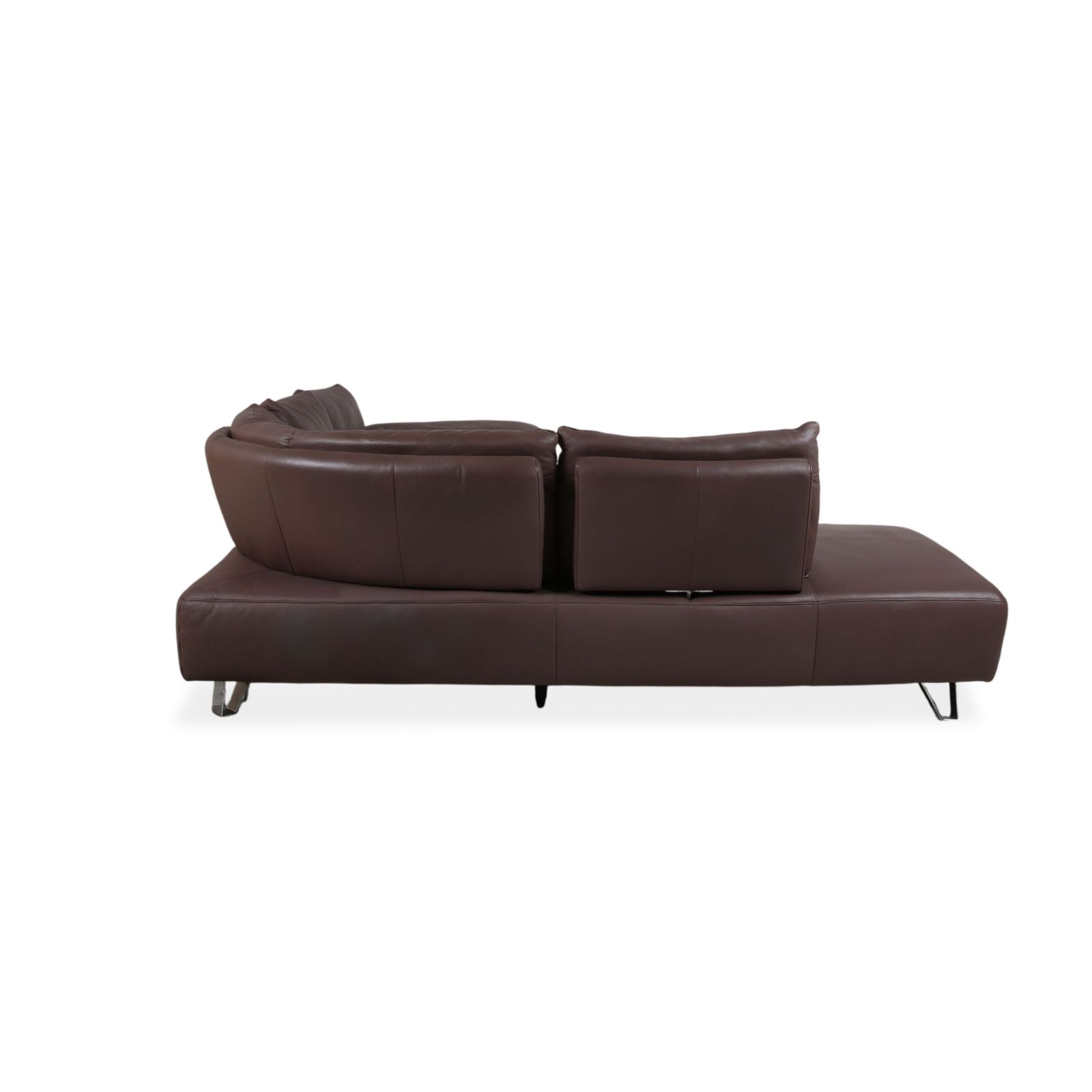 photo furniture Musterring Mr680 Leather Corner Sofa Brown Manual Function