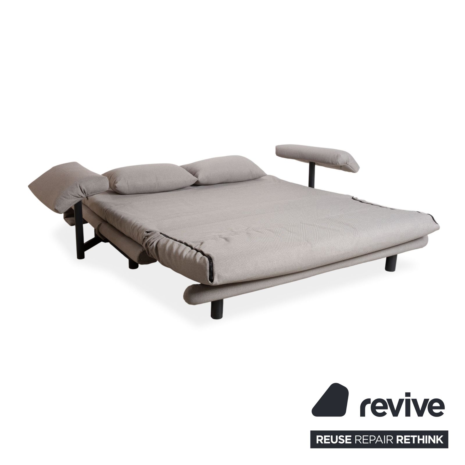 Canapé Ligne Roset Multy 3 places en tissu gris, avec fonction couchage photo Mobilier