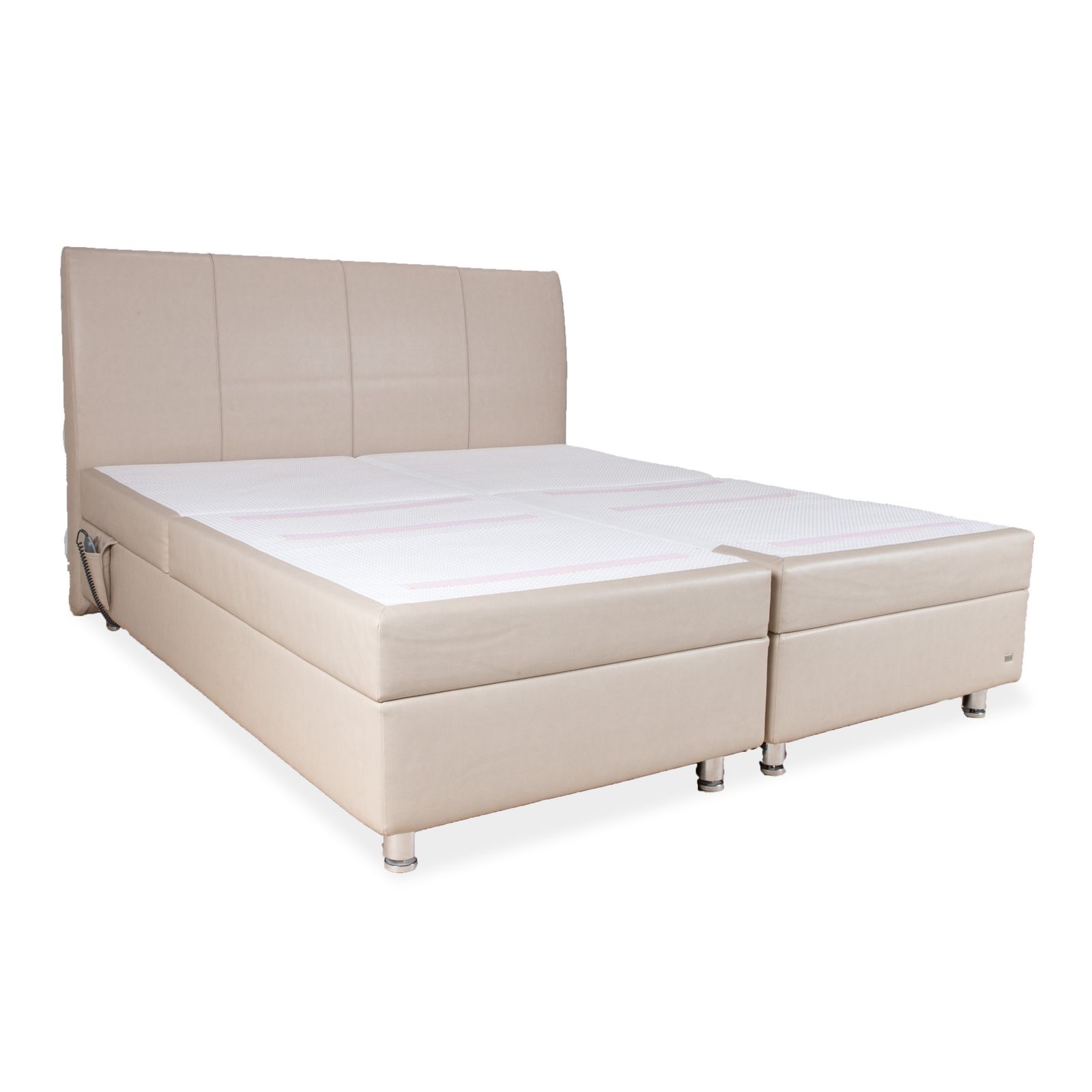 Lit Ruf Veronesse Qlx en cuir beige crème sable