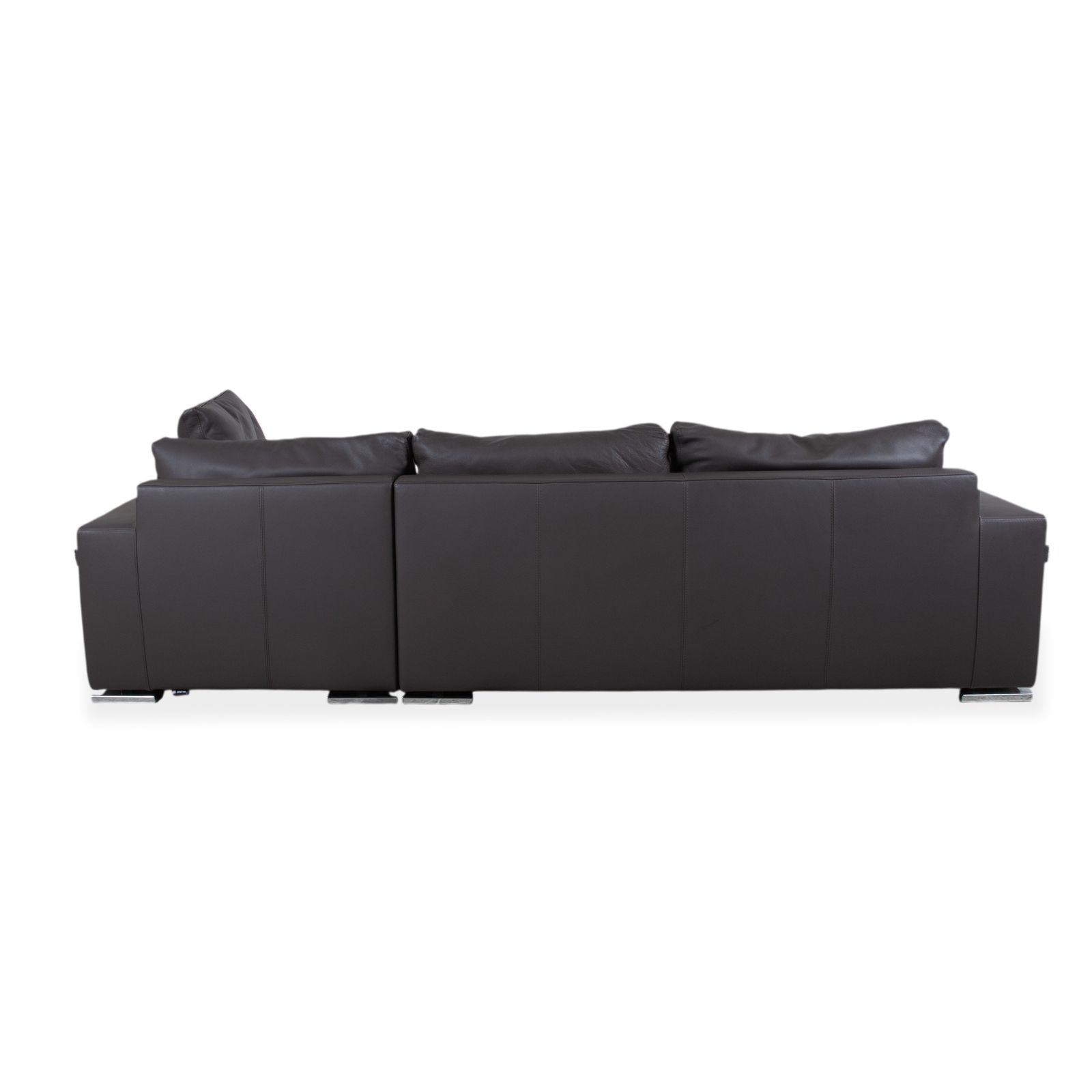 Meubels La Nuova Casa Halma Leather Corner Sofa Black photo